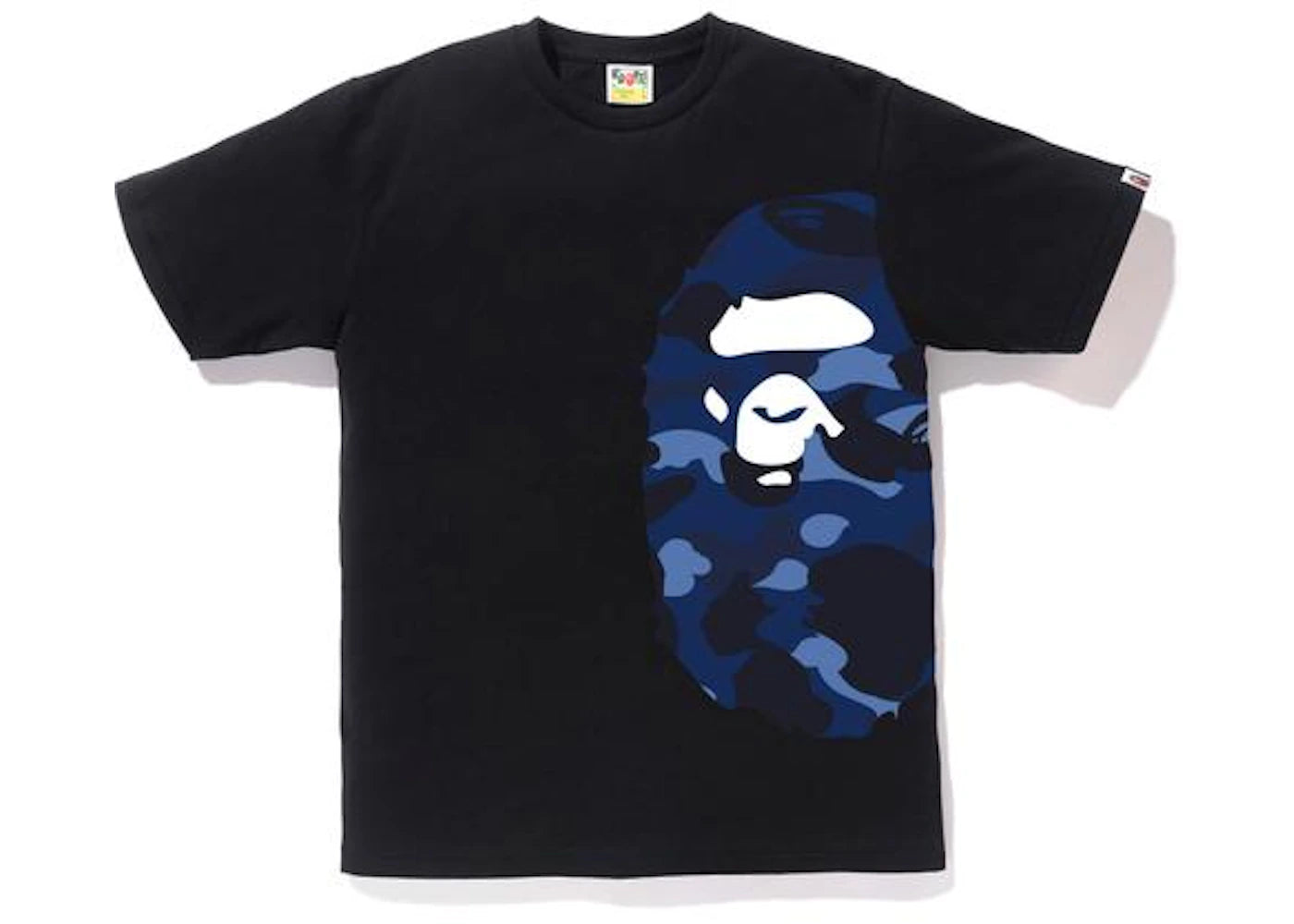 BAPE Color Camo Side Big Ape Head Tee Black/Navy