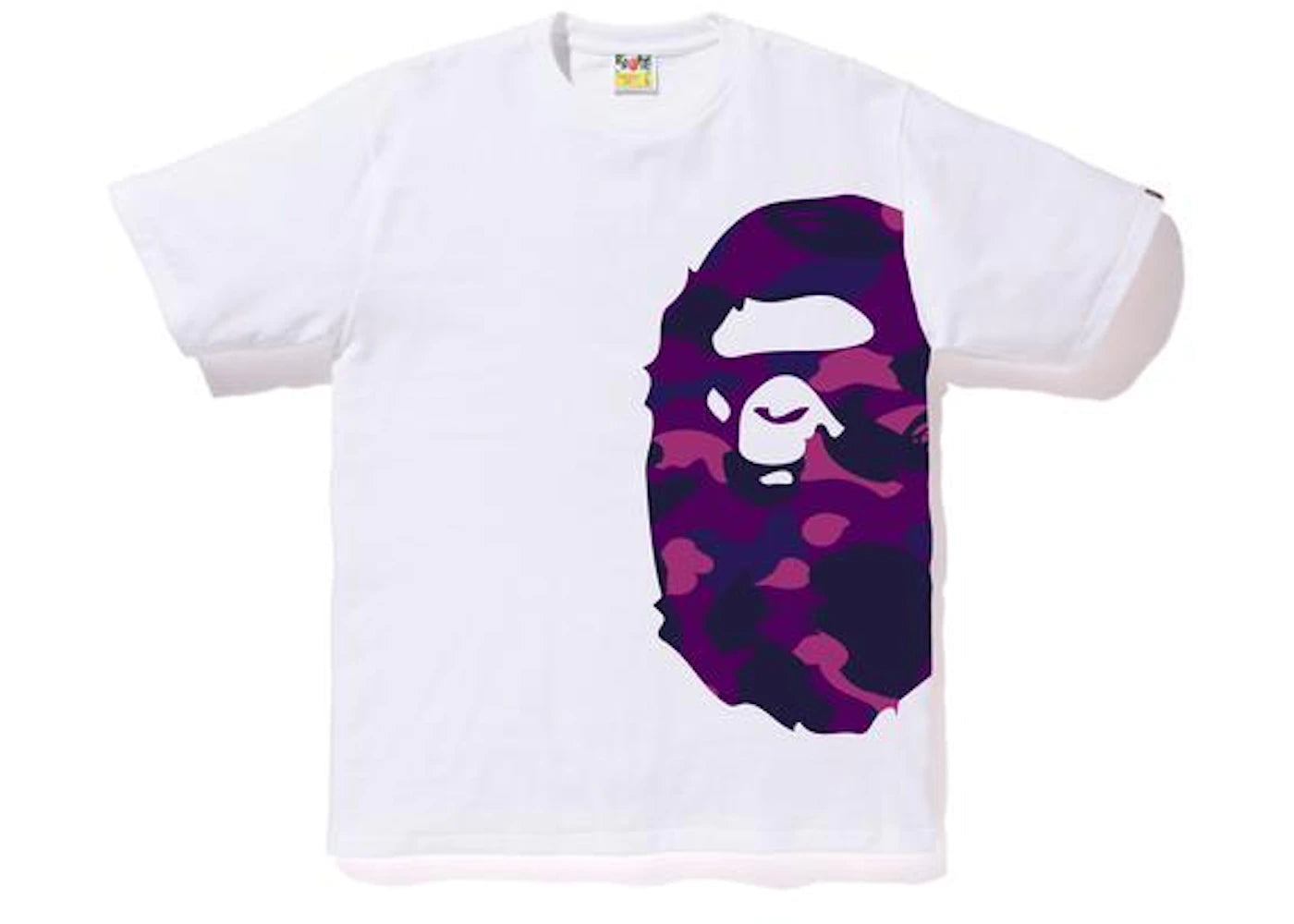 BAPE Color Camo Side Big Ape Head Tee White/Purple