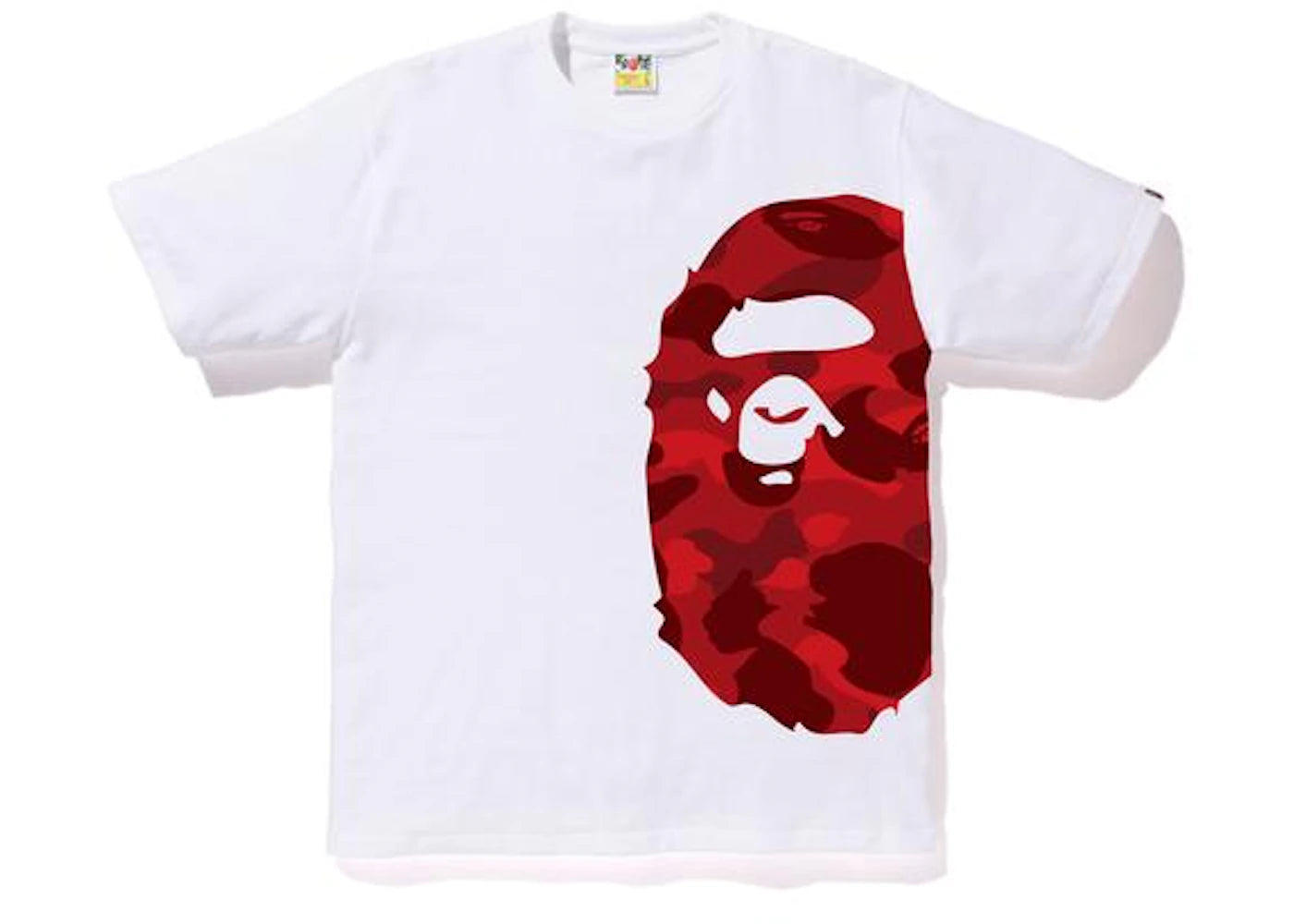 BAPE Color Camo Side Big Ape Head Tee White/Red