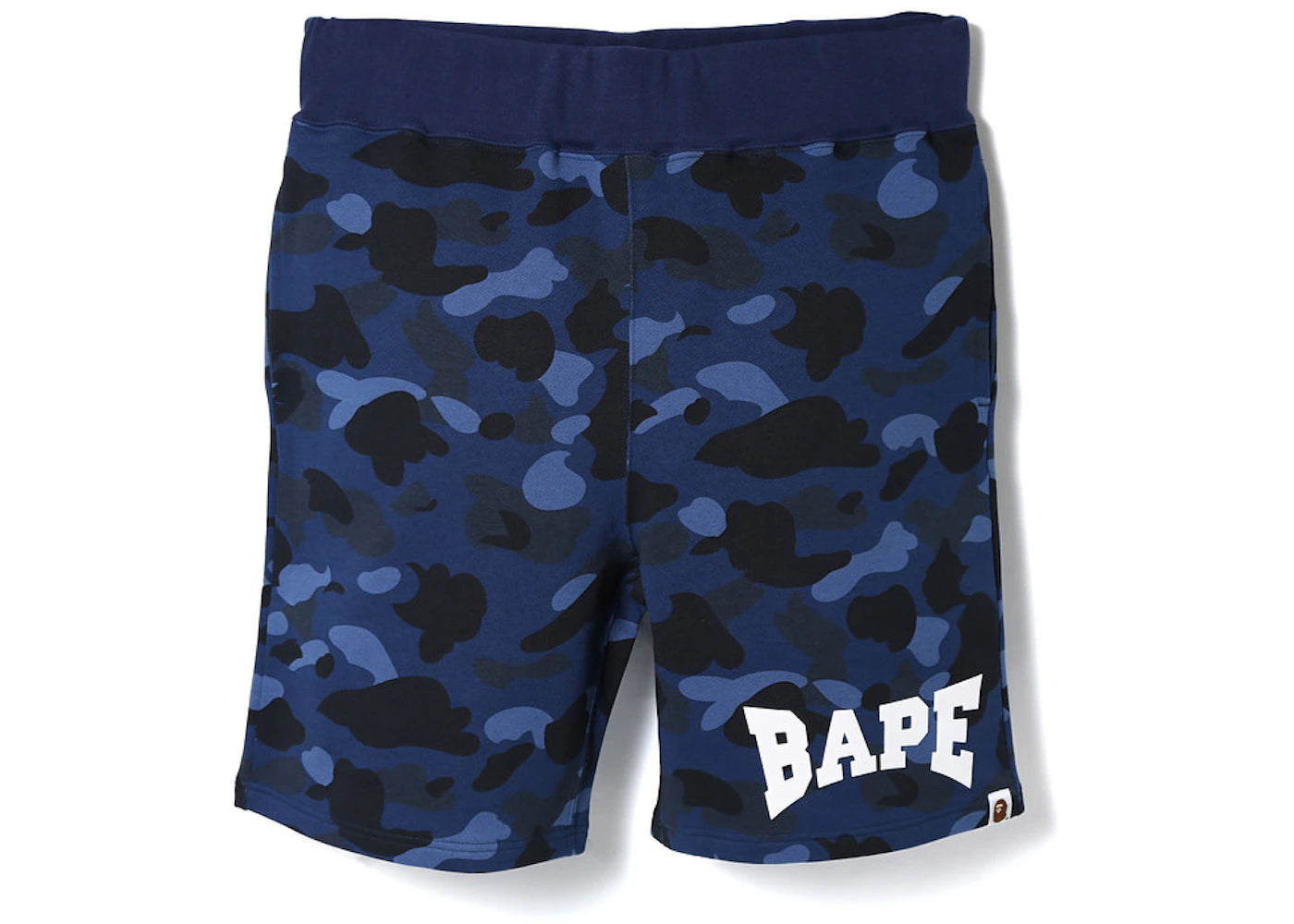 BAPE Color Camo Sweat Shorts Navy