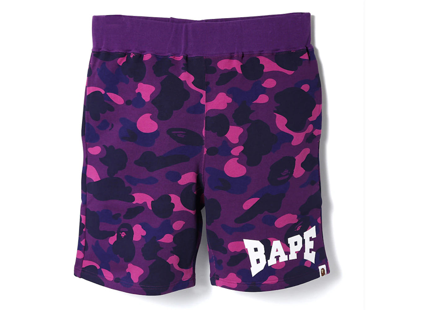 BAPE Color Camo Sweat Shorts Purple