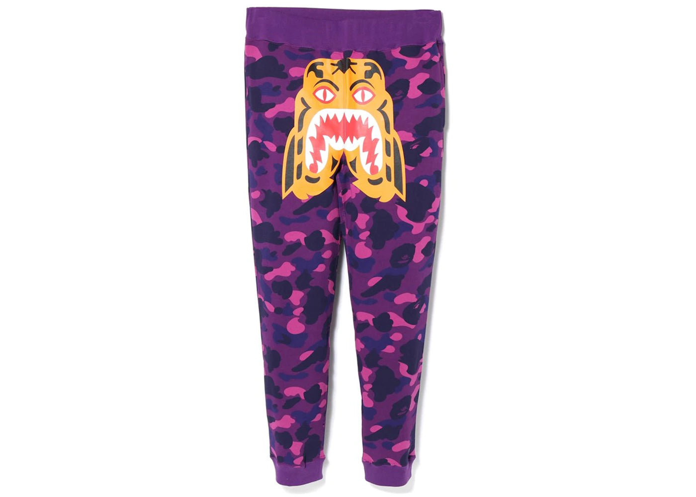 BAPE Color Camo Tiger Slim Sweat Pants Purple