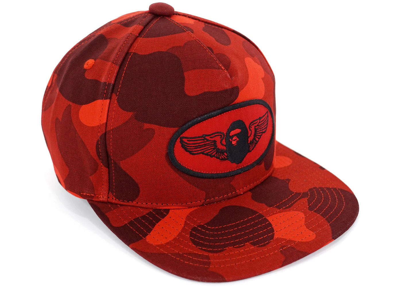 BAPE Color Camo Wing Logo Snapback Red