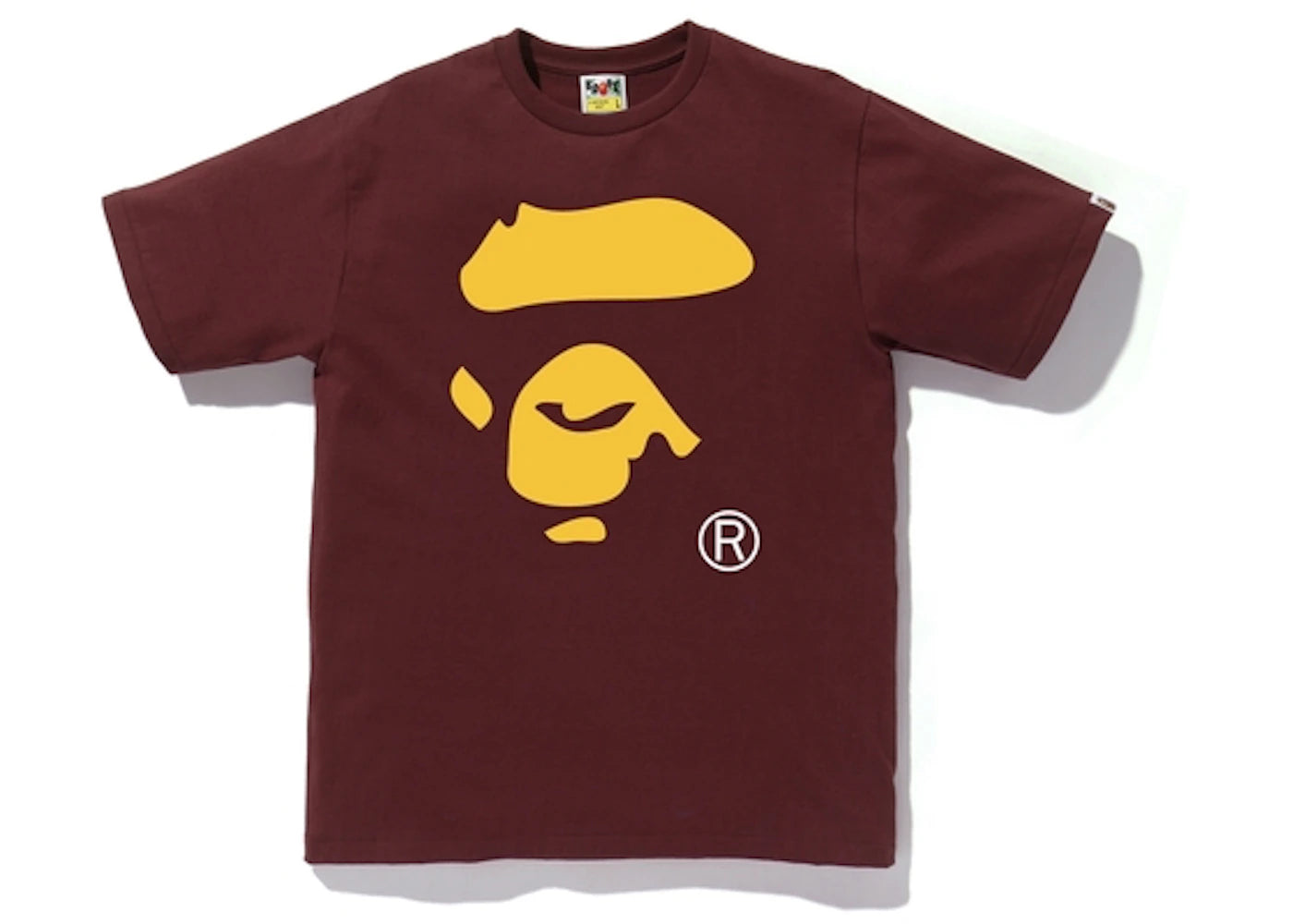 BAPE Colors Ape Face Tee Burgundy