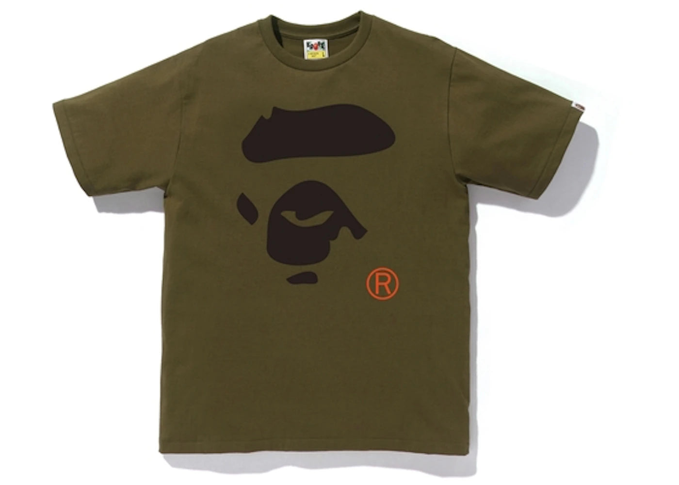 BAPE Colors Ape Face Tee Olive