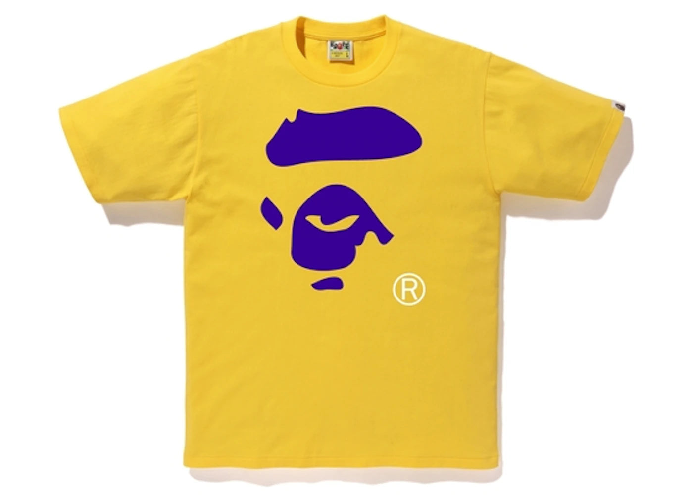 BAPE Colors Ape Face Tee Yellow