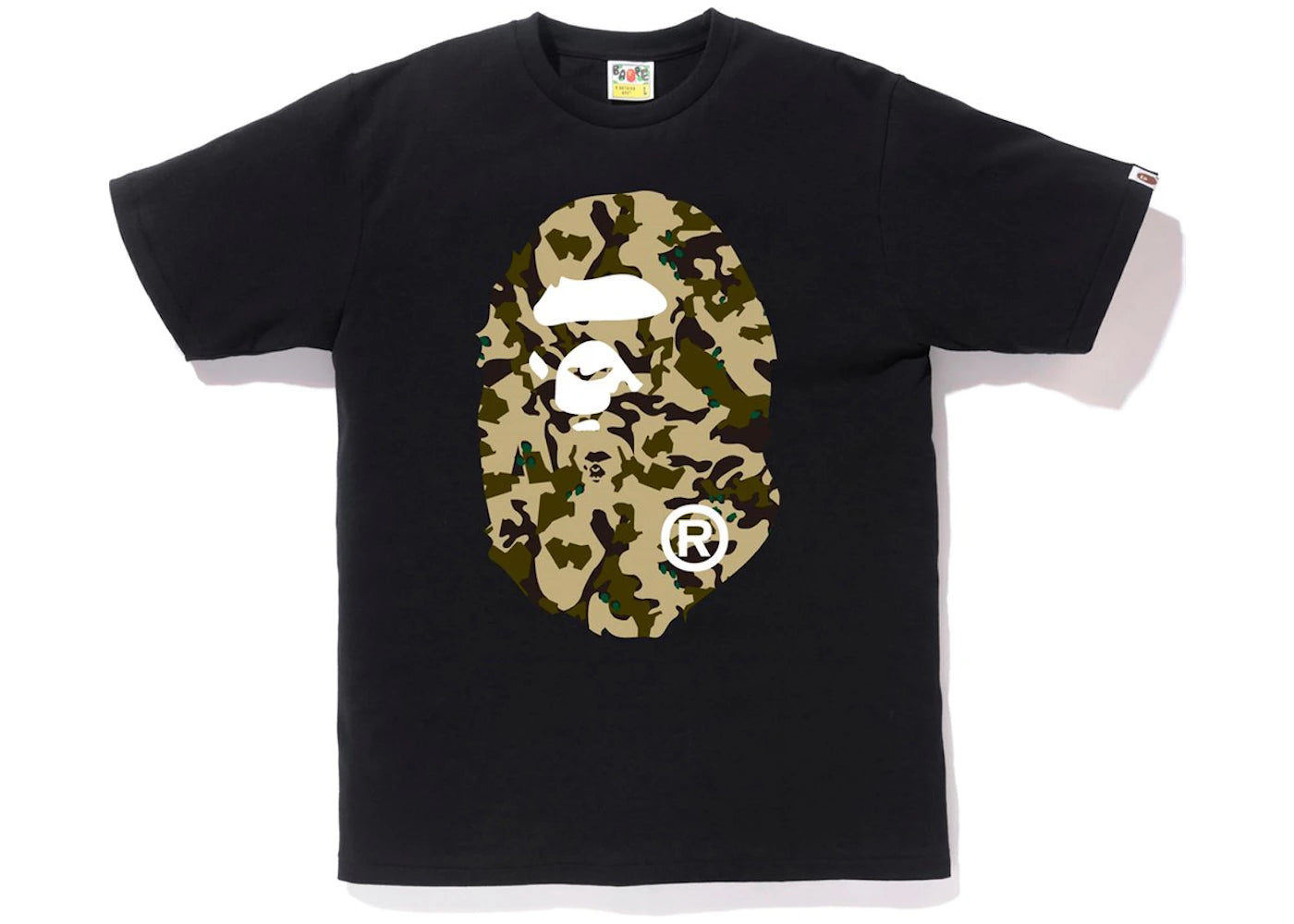 BAPE Desert Camo Big Ape Head Tee Black/Yellow