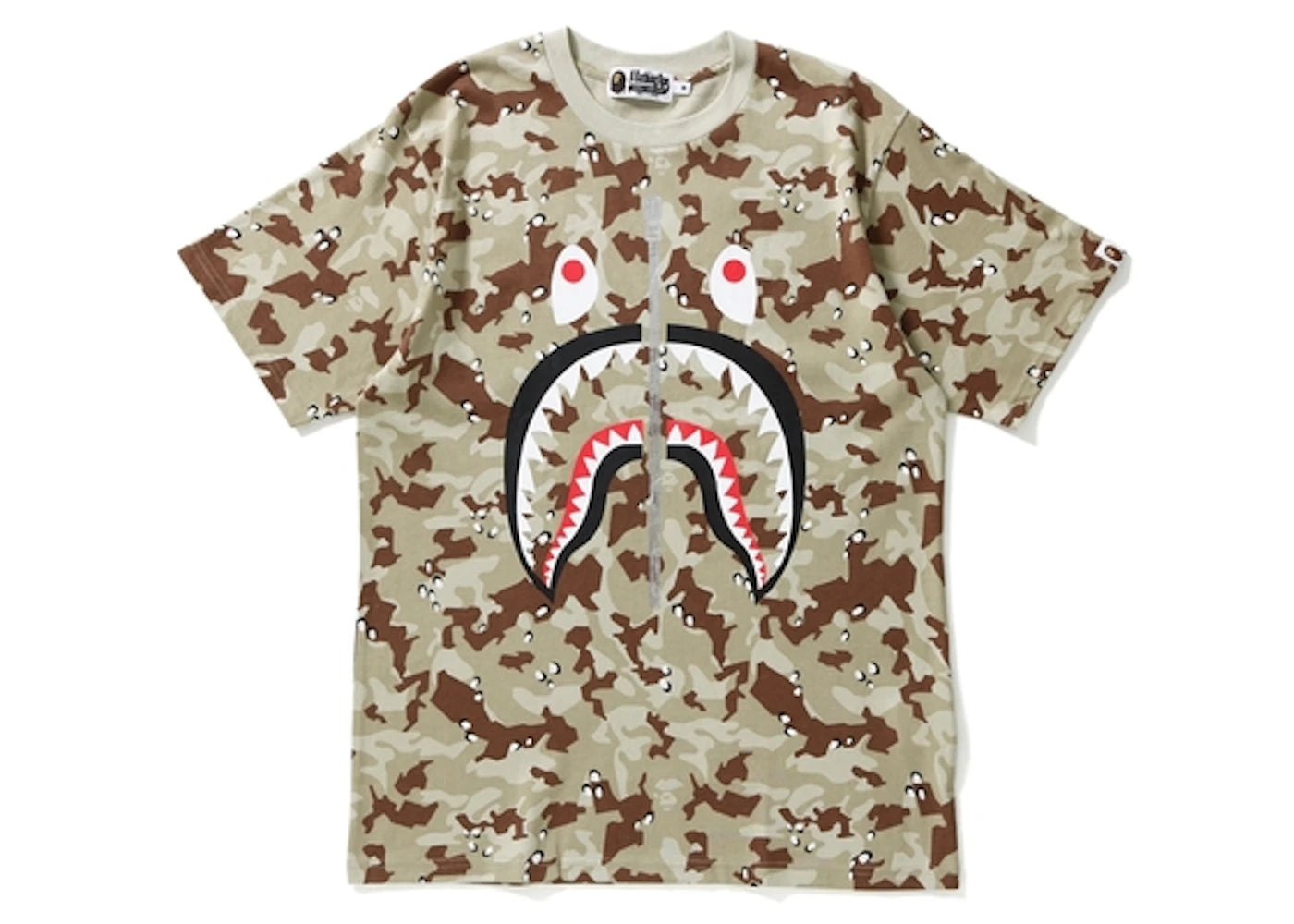 BAPE Desert Camo Shark Tee Beige