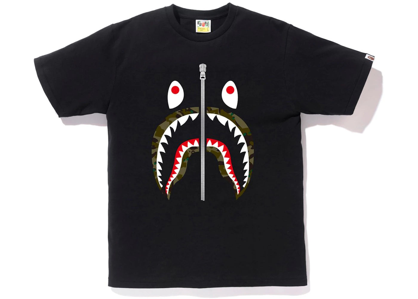 BAPE Desert Camo Shark Tee Black/Green