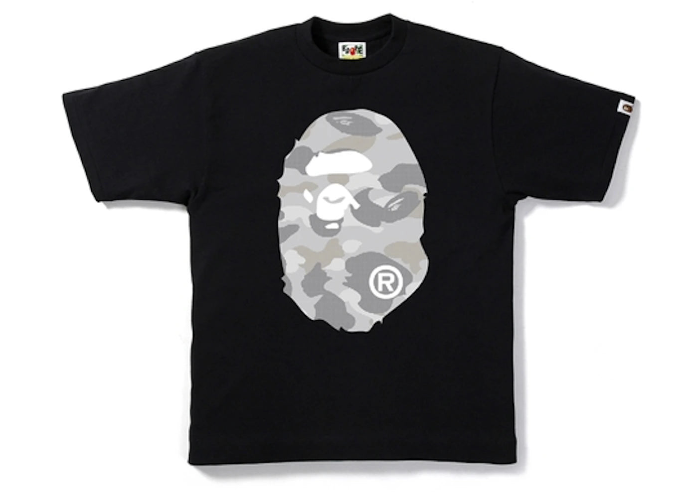 BAPE Dot Camo Big Ape Head Tee Black/Gray