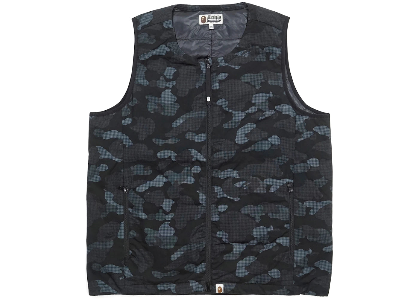 BAPE Dot Camo Foot Soldier Down Vest Black