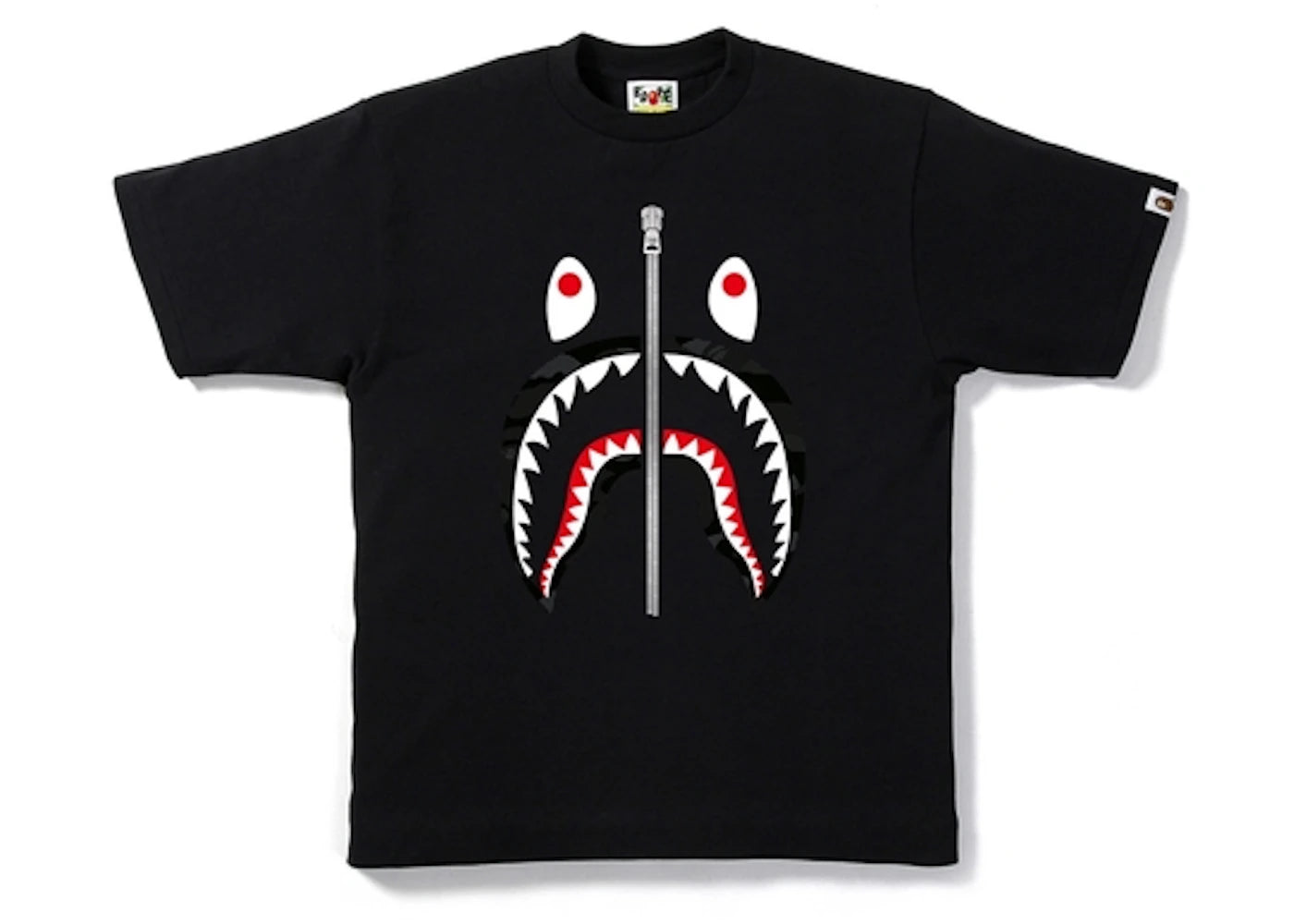 BAPE Dot Camo Shark Tee Black