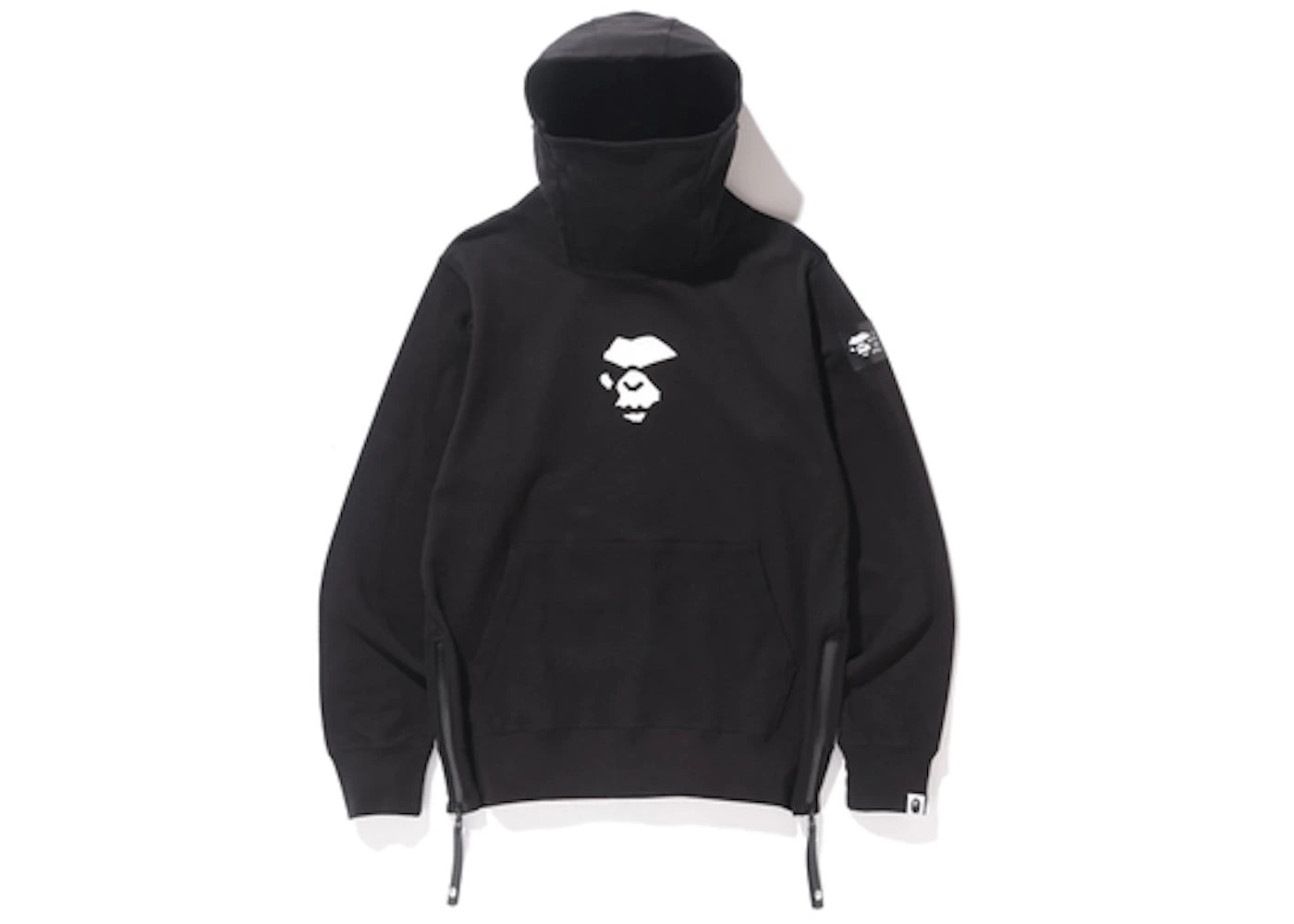BAPE Double Knit High Neck Pullover Hoodie Black
