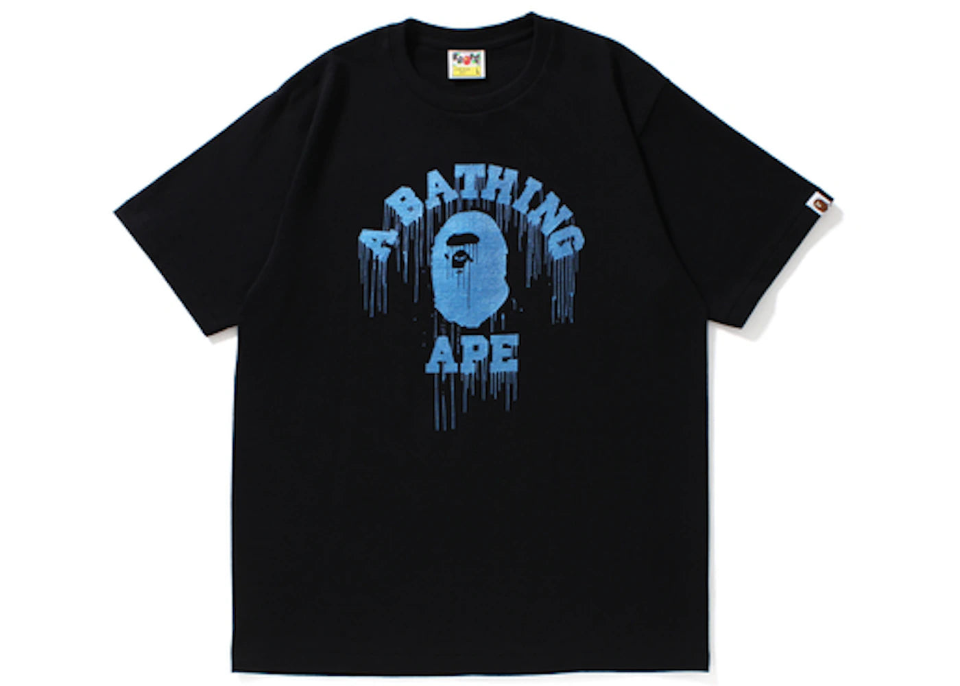 BAPE Drip College Tee Black/Blue