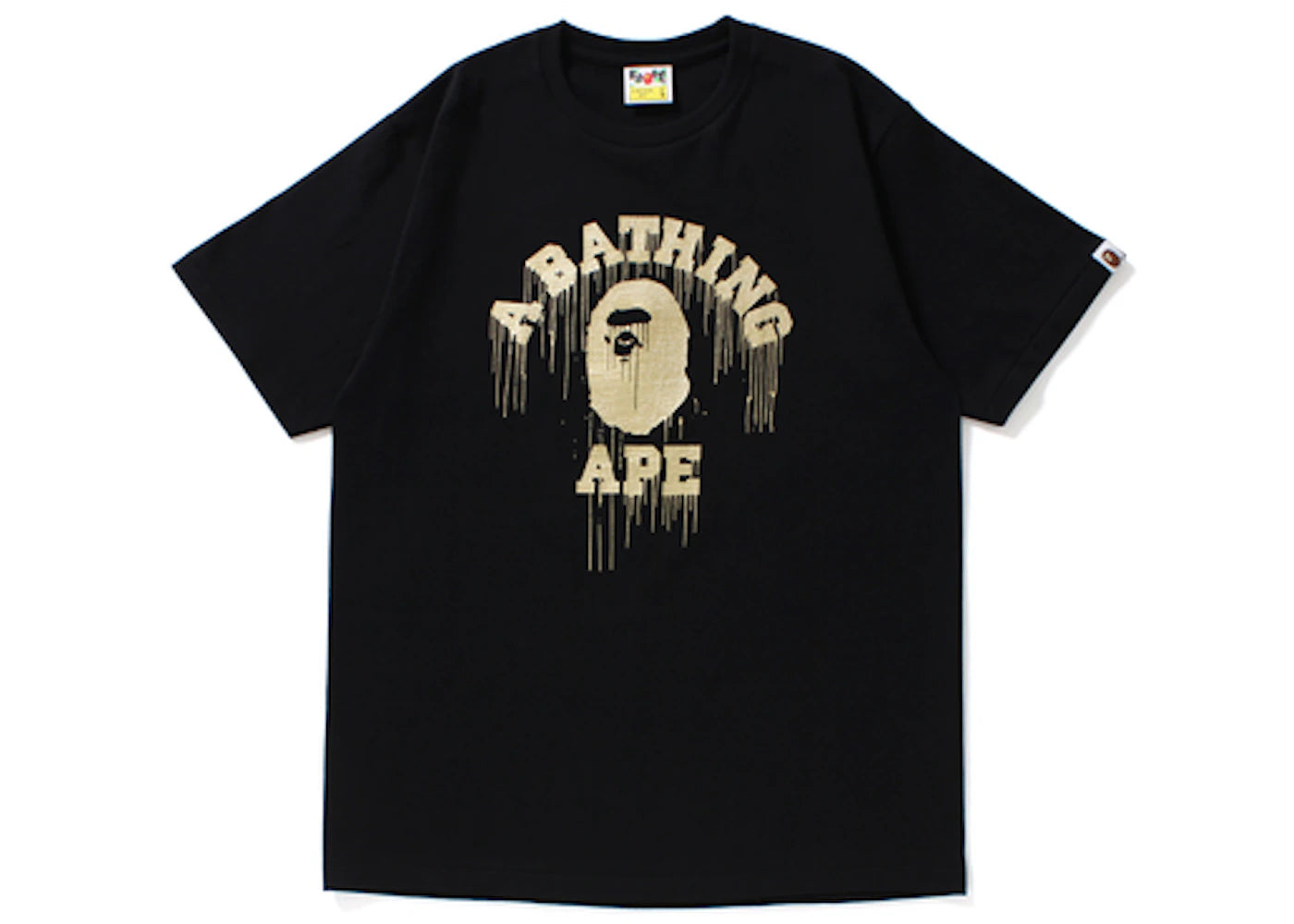 BAPE Drip College Tee Black/Gold