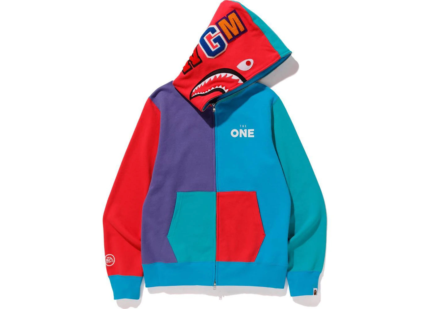 BAPE EA Sports The One Shark Full Zip Hoodie Multi