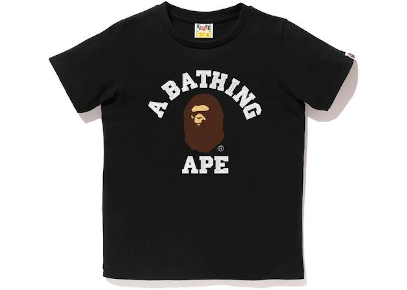 BAPE Embroidery Style College Tee Tee (Ladies) Black