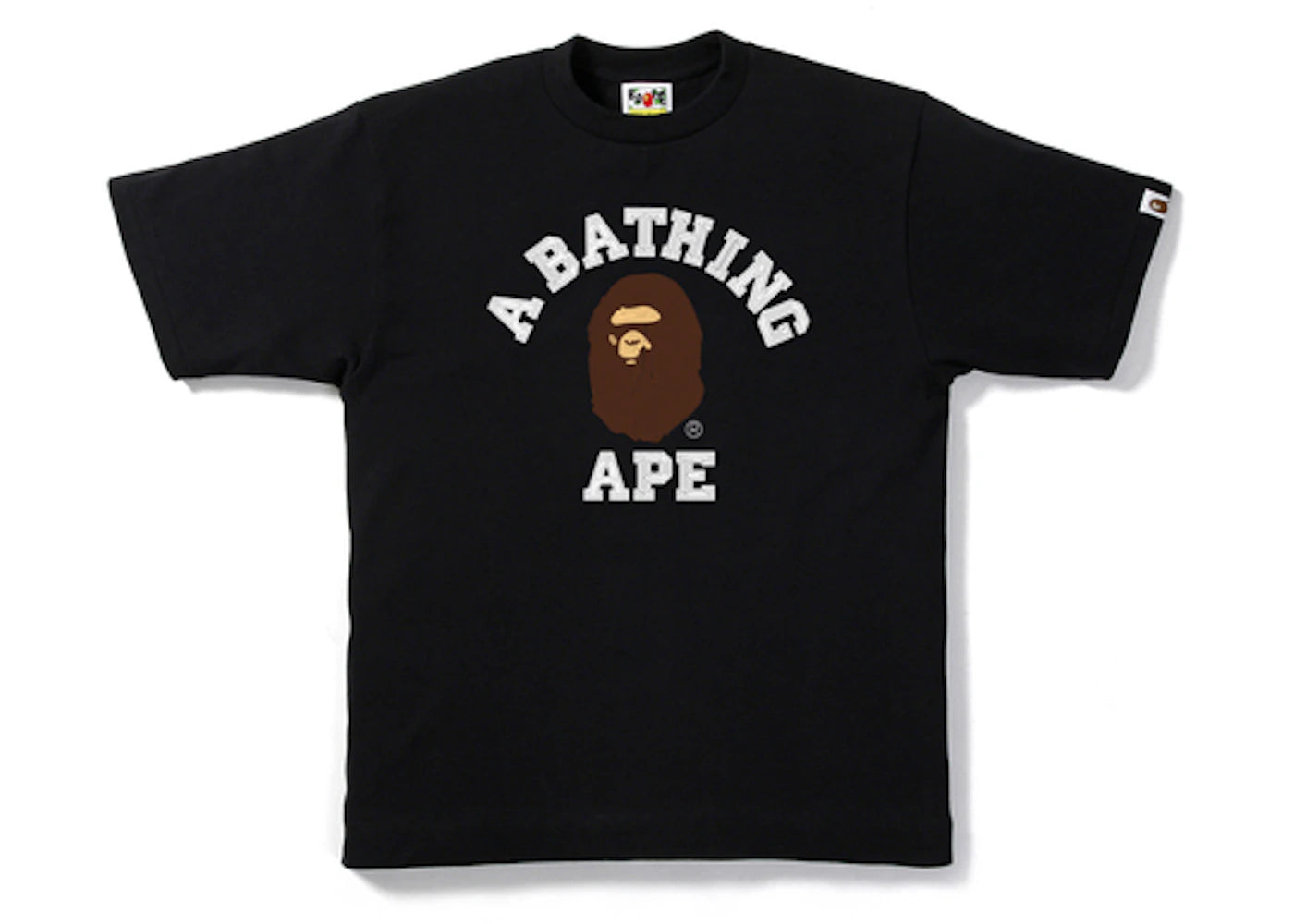 BAPE Embroidery Style College Tee Black