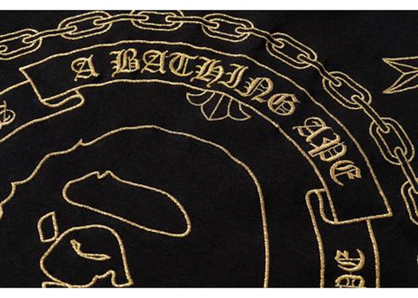BAPE Embroidery Tee Black