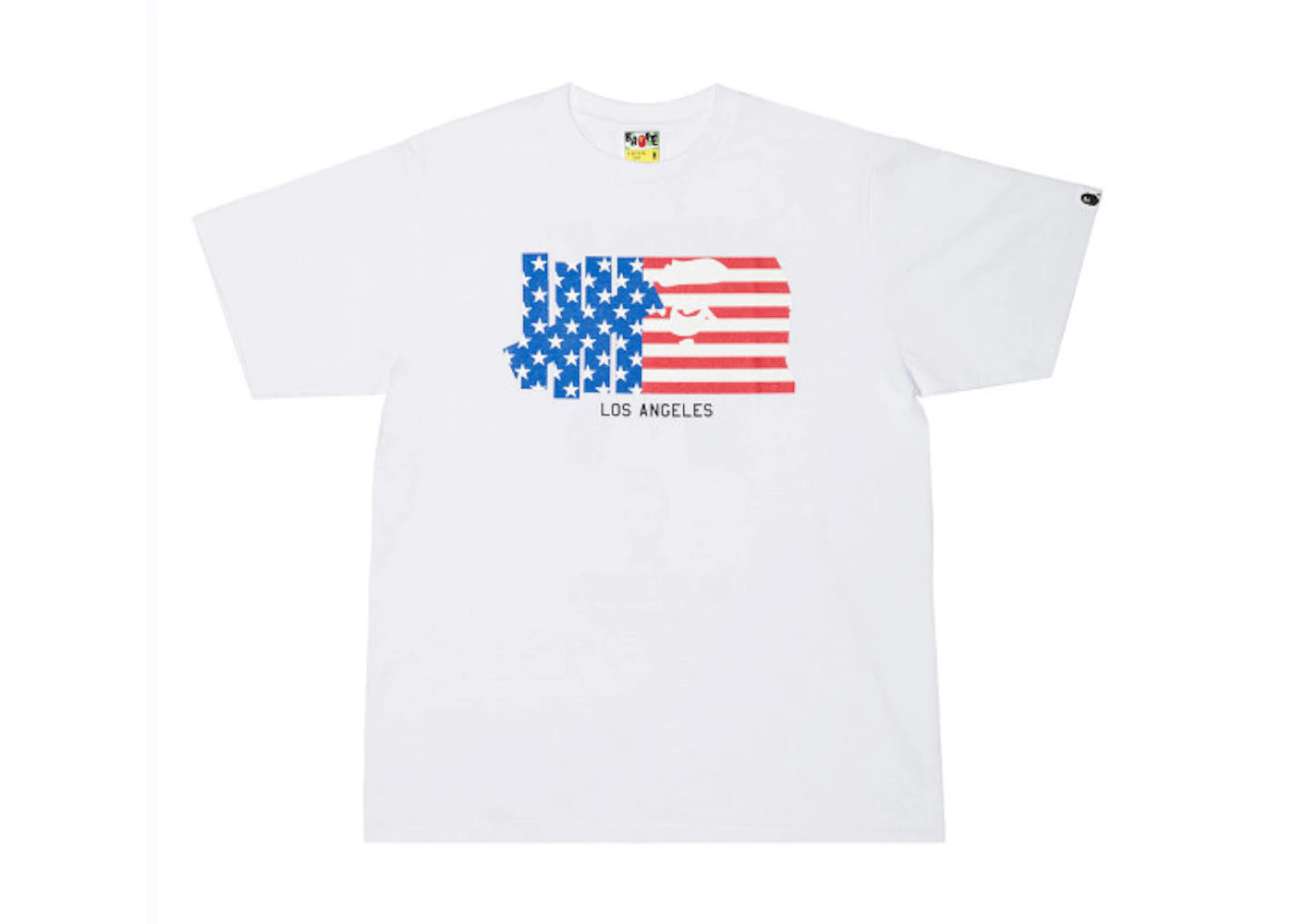 BAPE X Undefeated;Mr Cartoon Flag Tee White