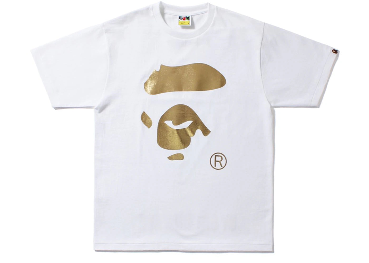 BAPE Foil Ape Face Tee Ap White/Gold