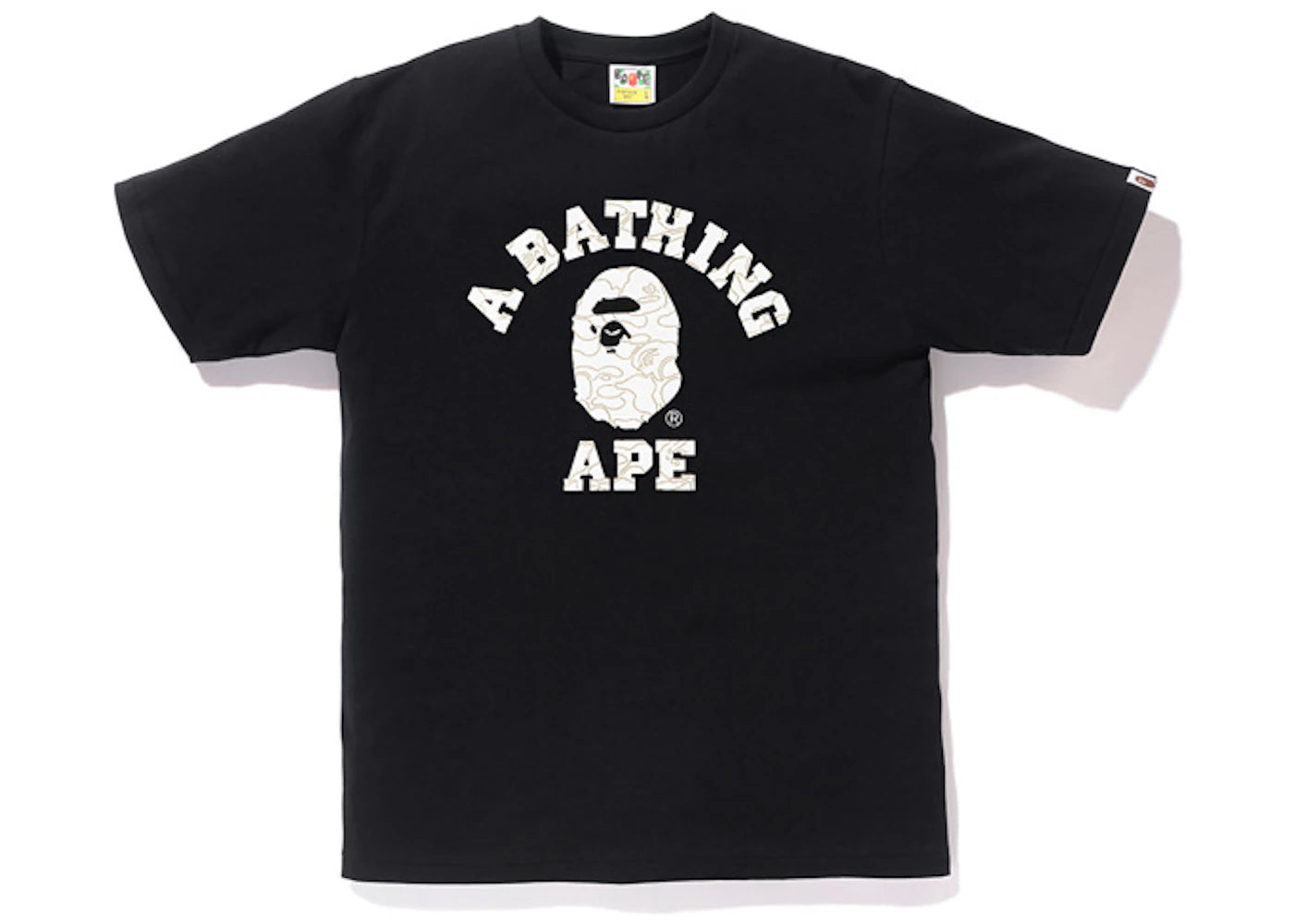BAPE Foil Neon Camo College Tee Black/Gold