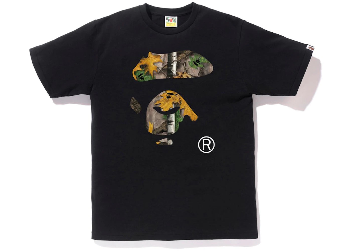 BAPE Forest Camo Ape Face Tee Black/Beige