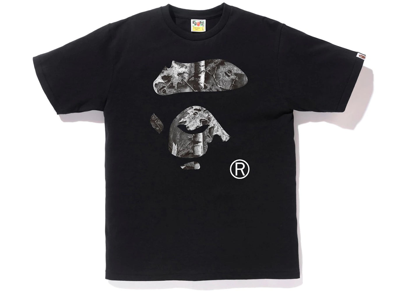 BAPE Forest Camo Ape Face Tee Black/Black