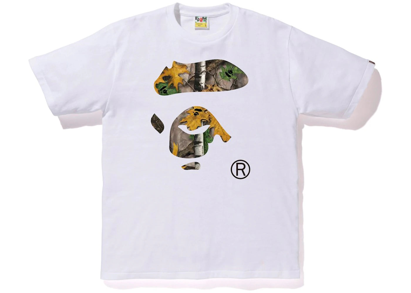 BAPE Forest Camo Ape Face Tee White/Beige