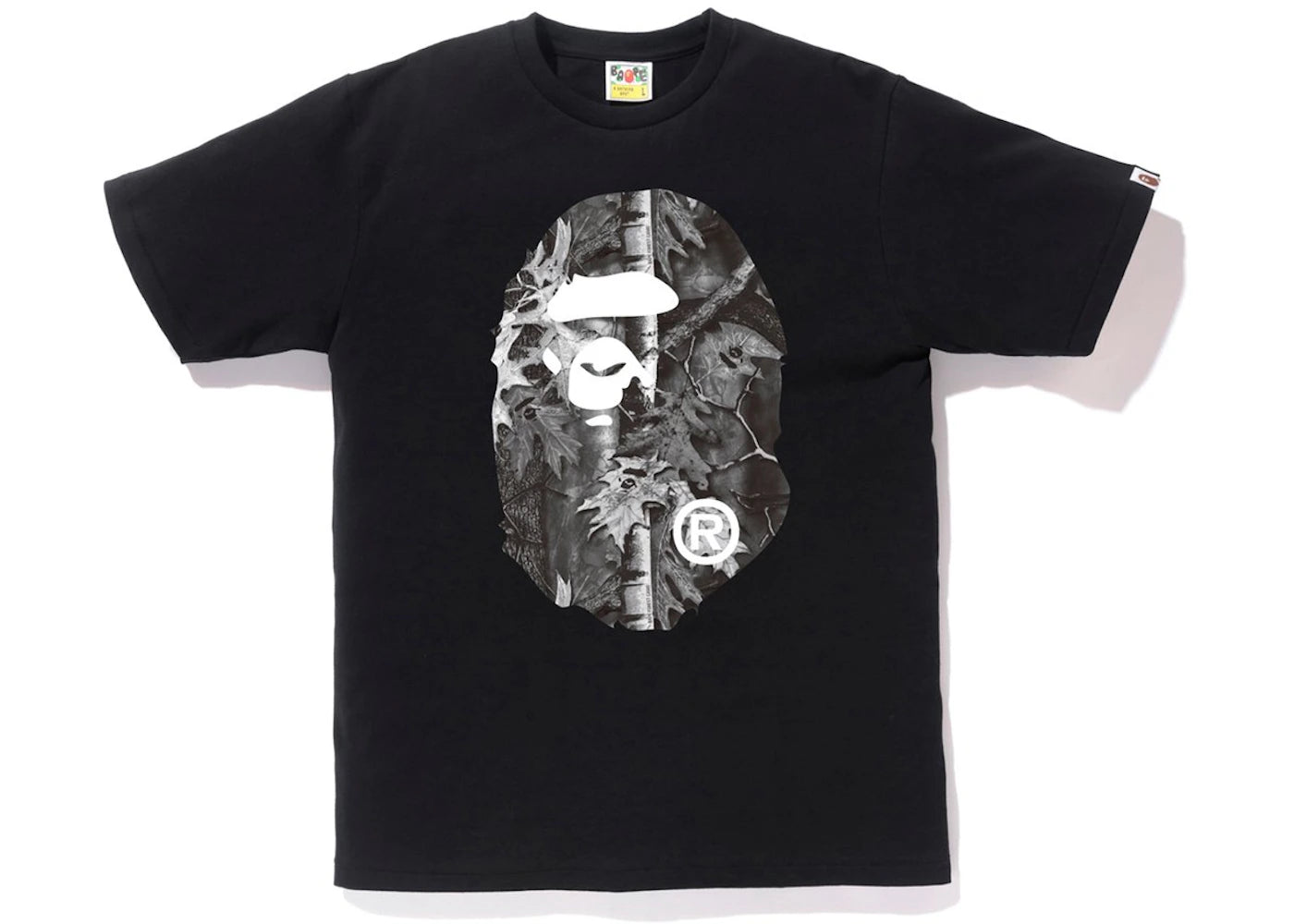 BAPE Forest Camo Big Ape Head Tee Black/Black