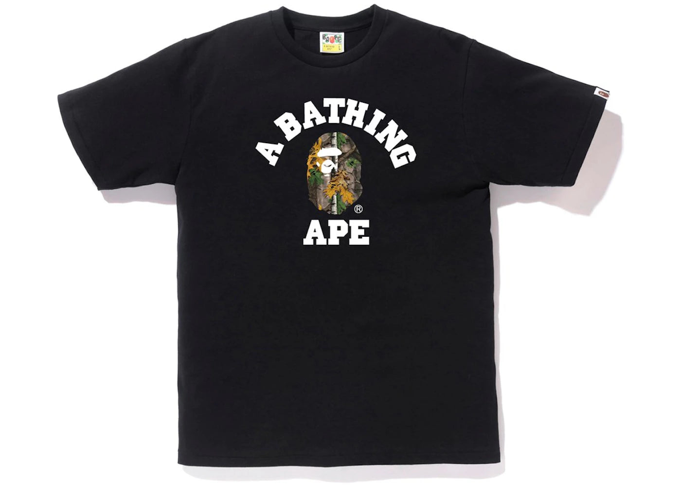 BAPE Forest Camo College Tee Black/Beige