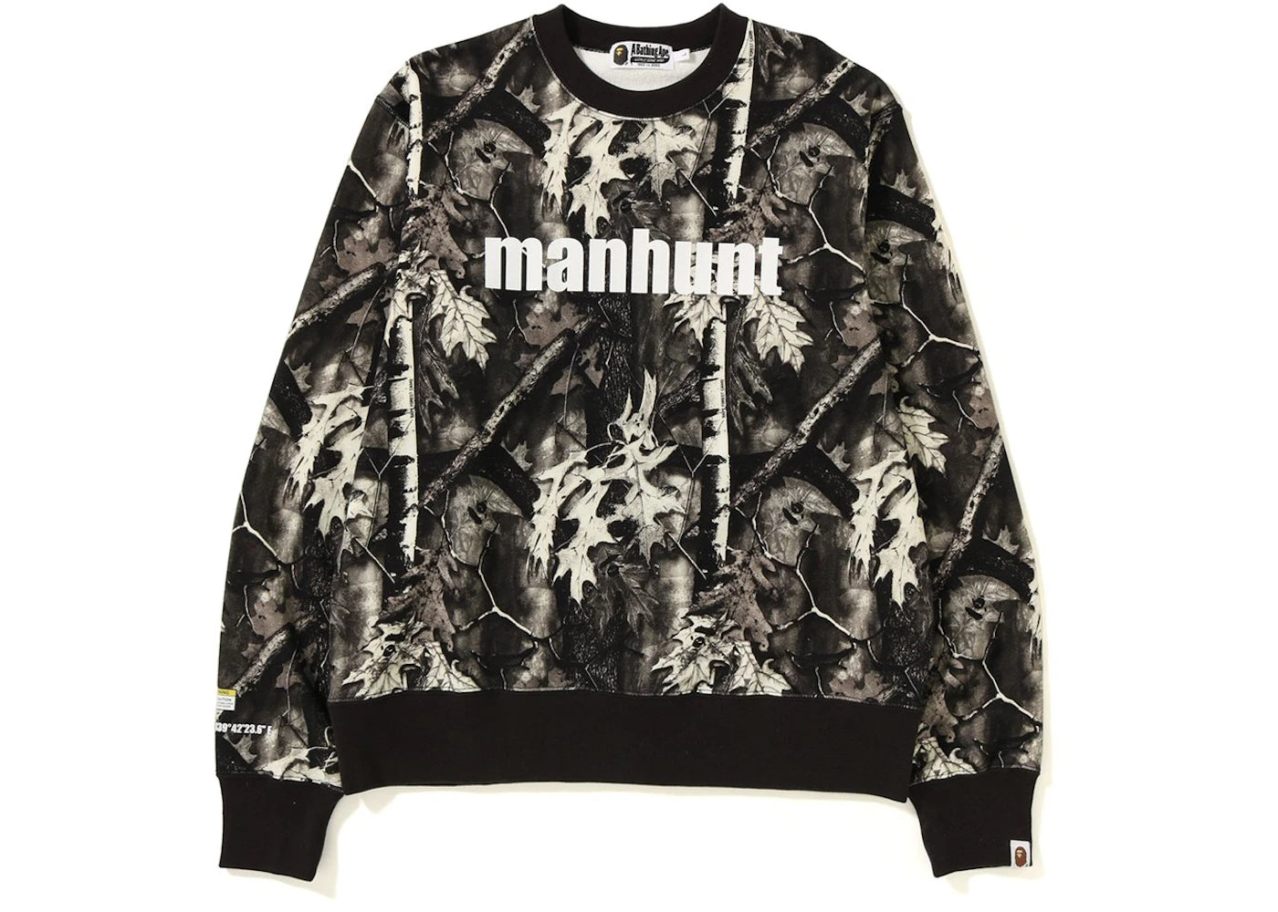 BAPE Forest Camo Wide Crewneck Black