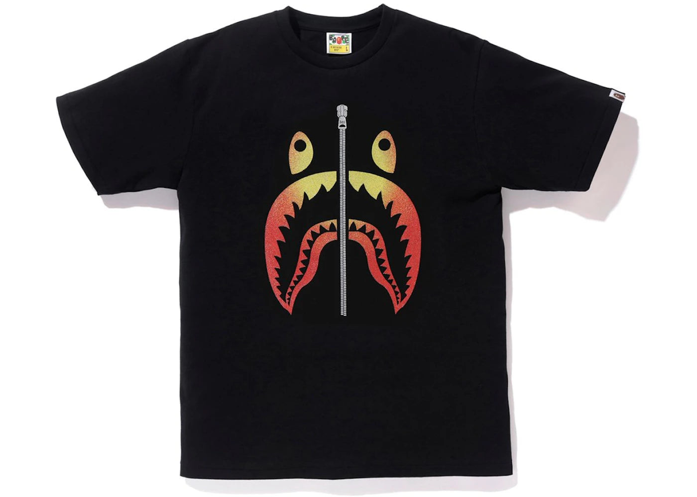 BAPE Glass Beads Gradation Shark Tee Black/Red