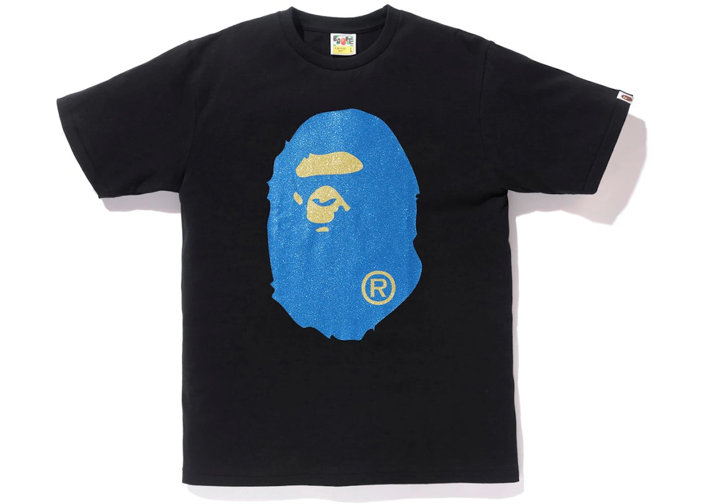 BAPE Glitter Big Ape Head Tee Black/Blue