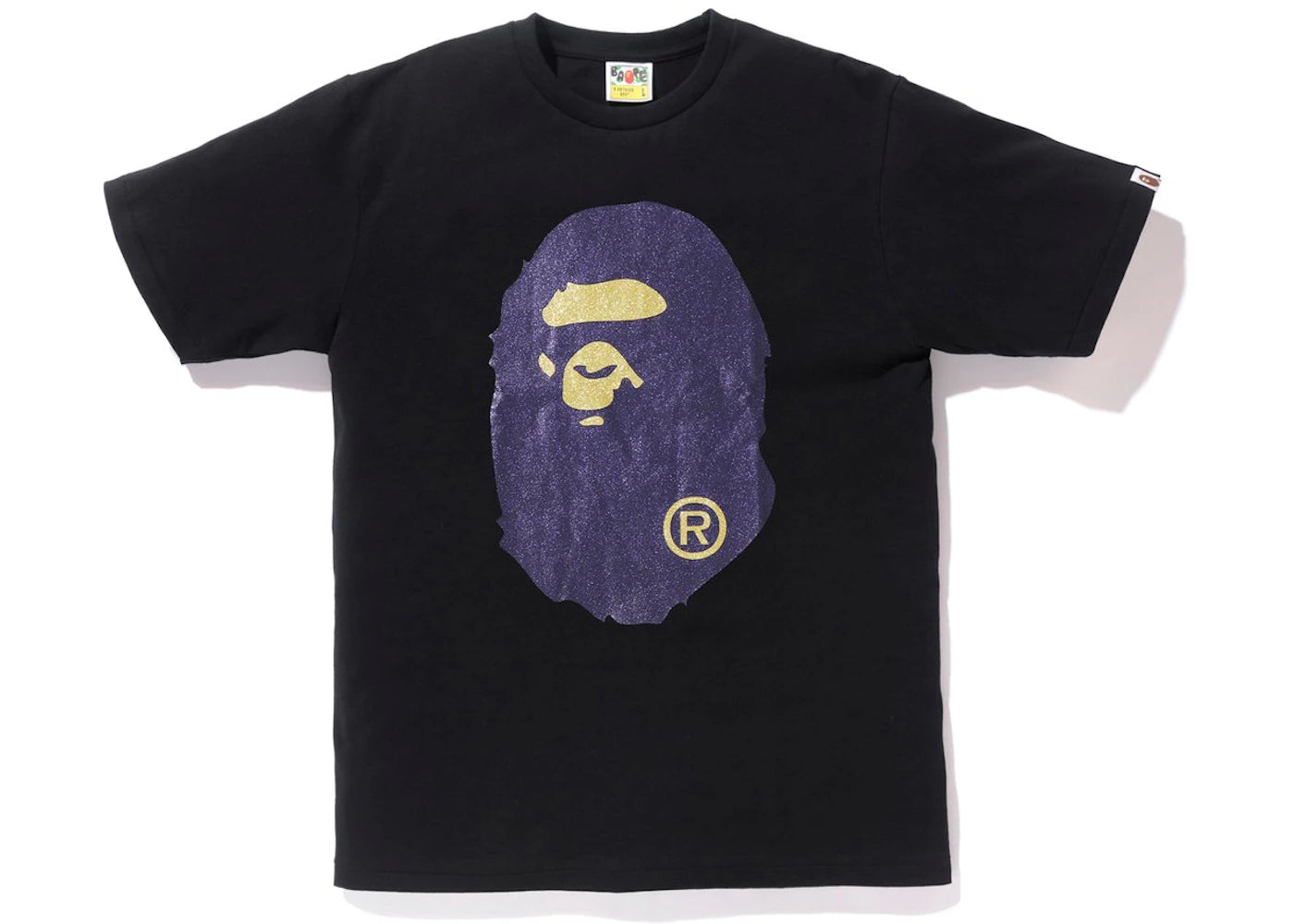 BAPE Glitter Big Ape Head Tee Black/Purple