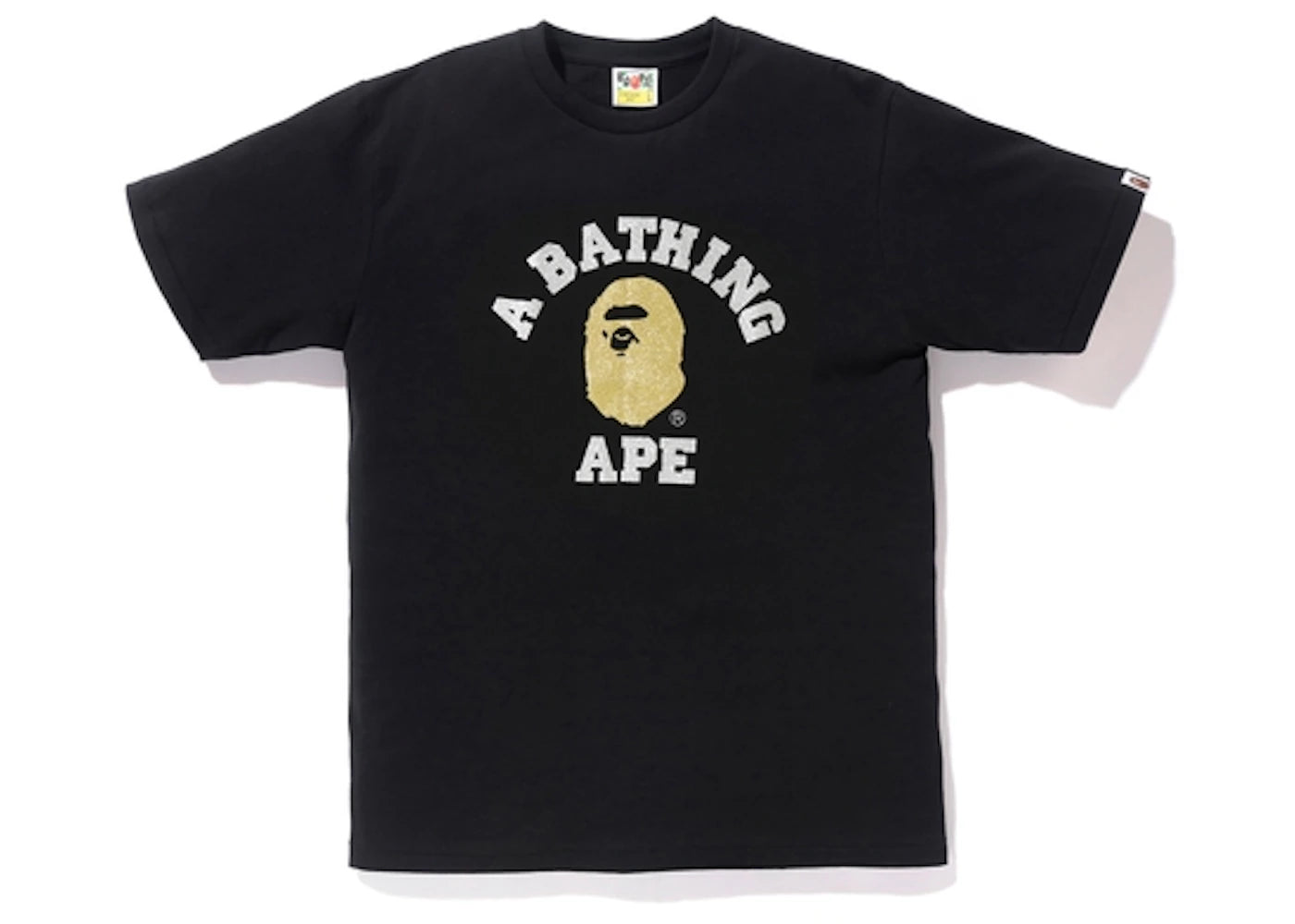 BAPE Glitter College Tee Black/Gold