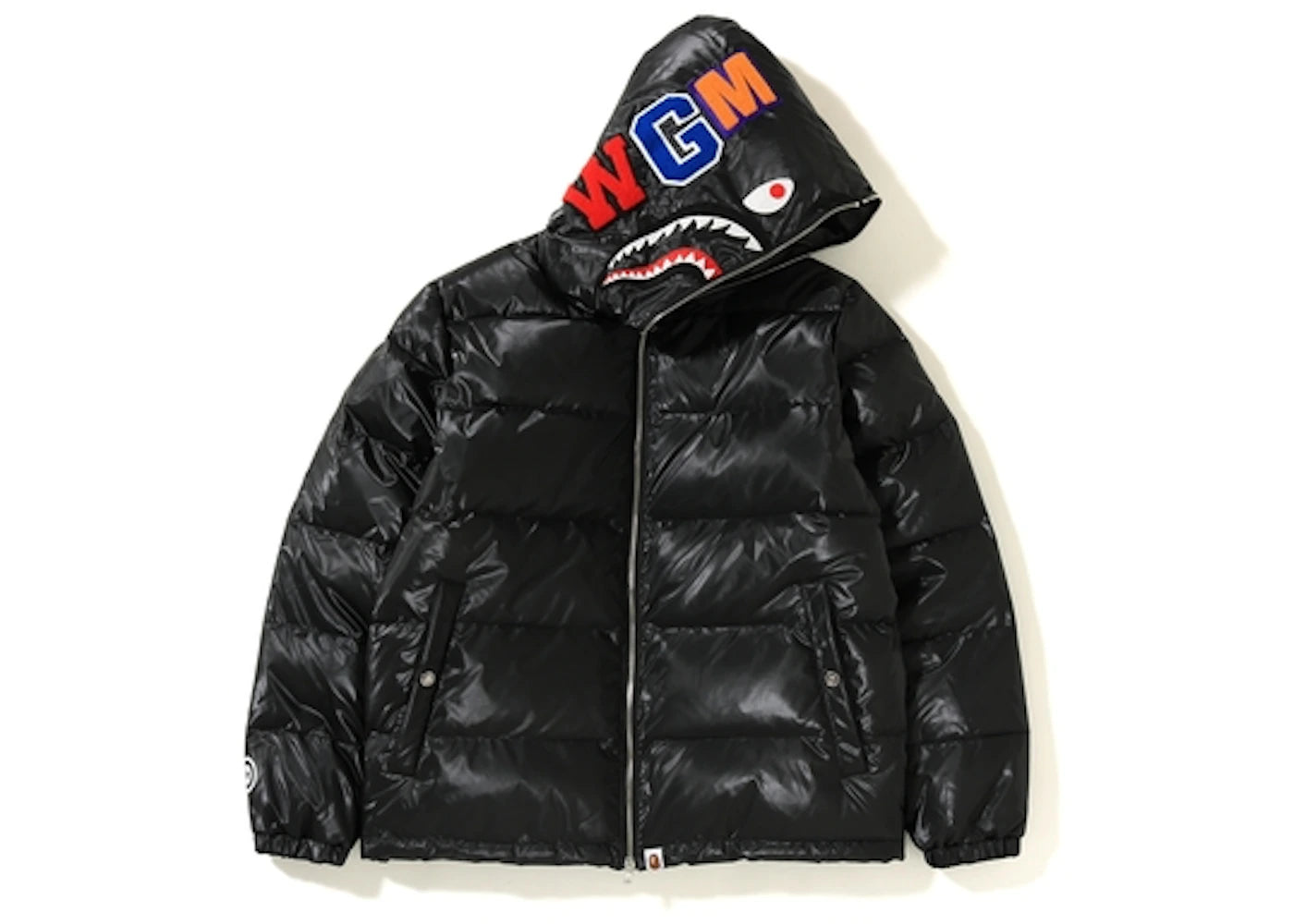 BAPE Glossy Shark Down Jacket Black