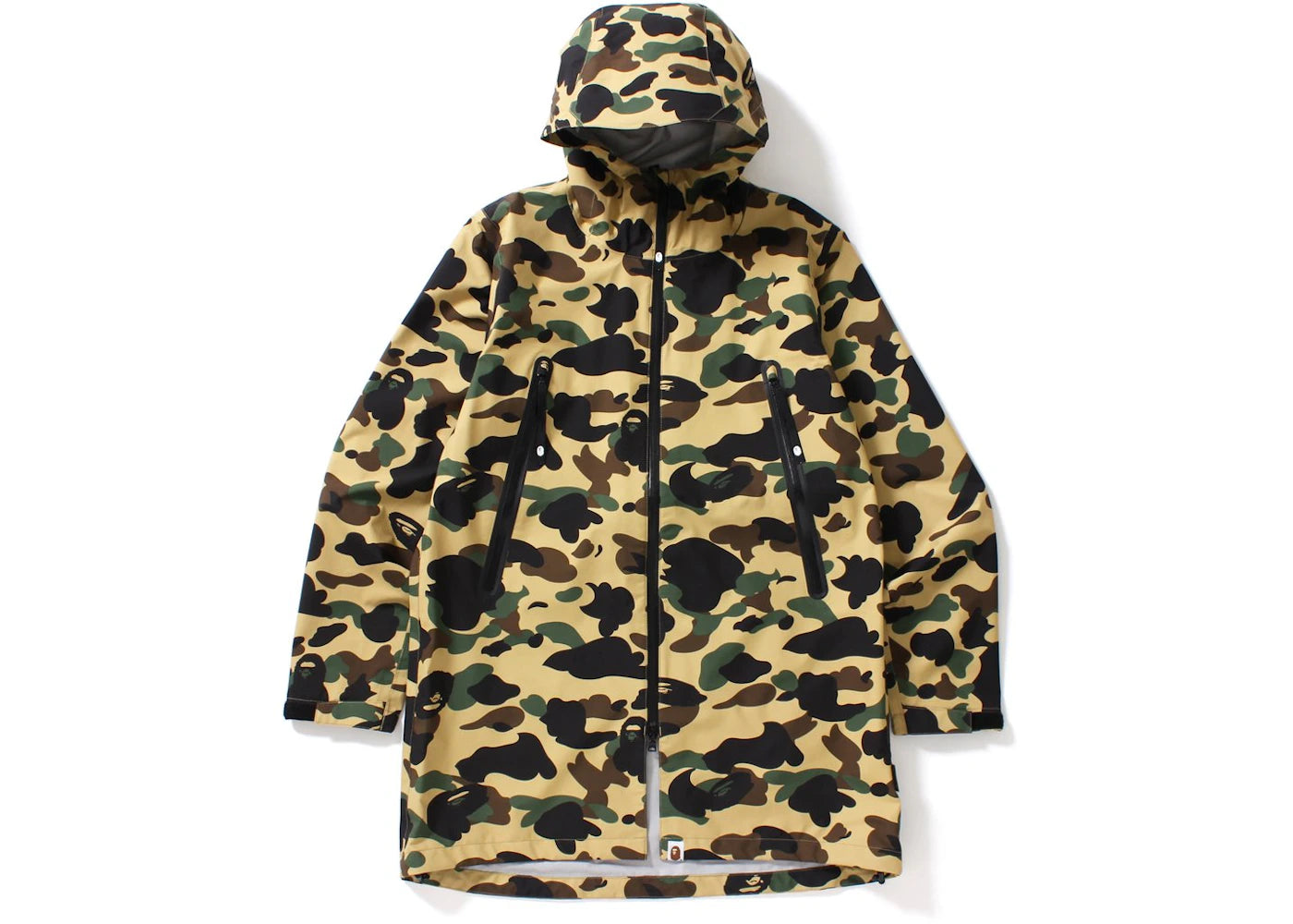 BAPE Gore-Tex 1st Camo Long Hoodie Jacket Jacket Yellow