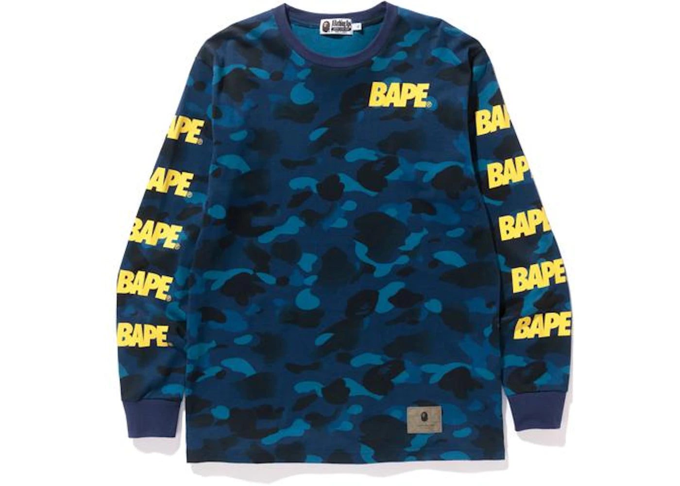 BAPE Gradation Camo L/S Tee Tee Navy