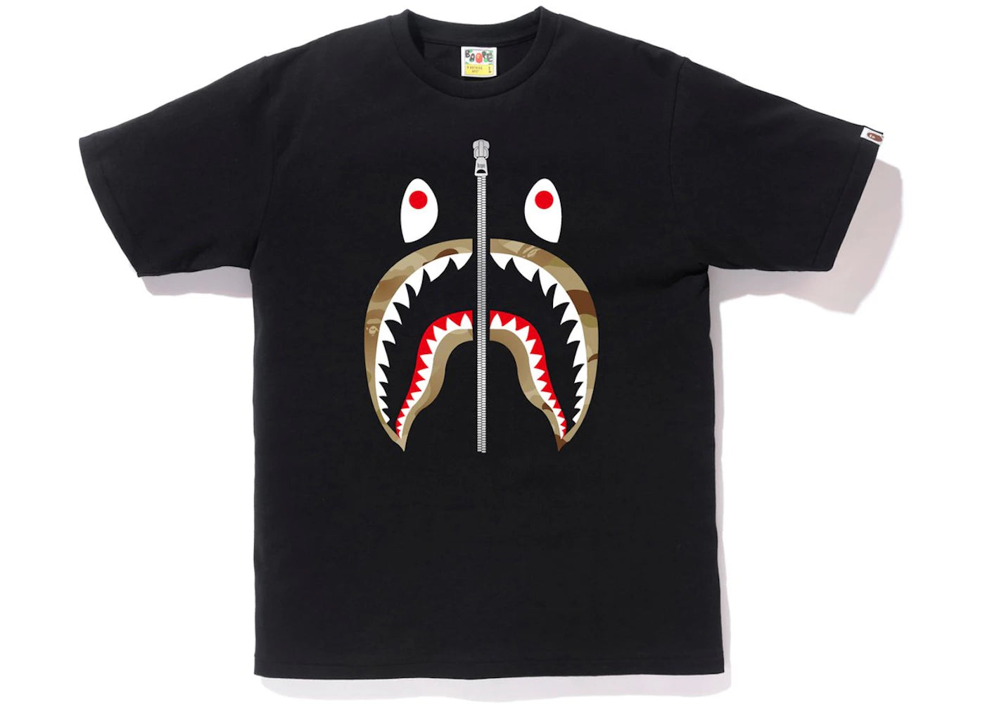 BAPE Gradation Camo Shark Tee Black/Beige