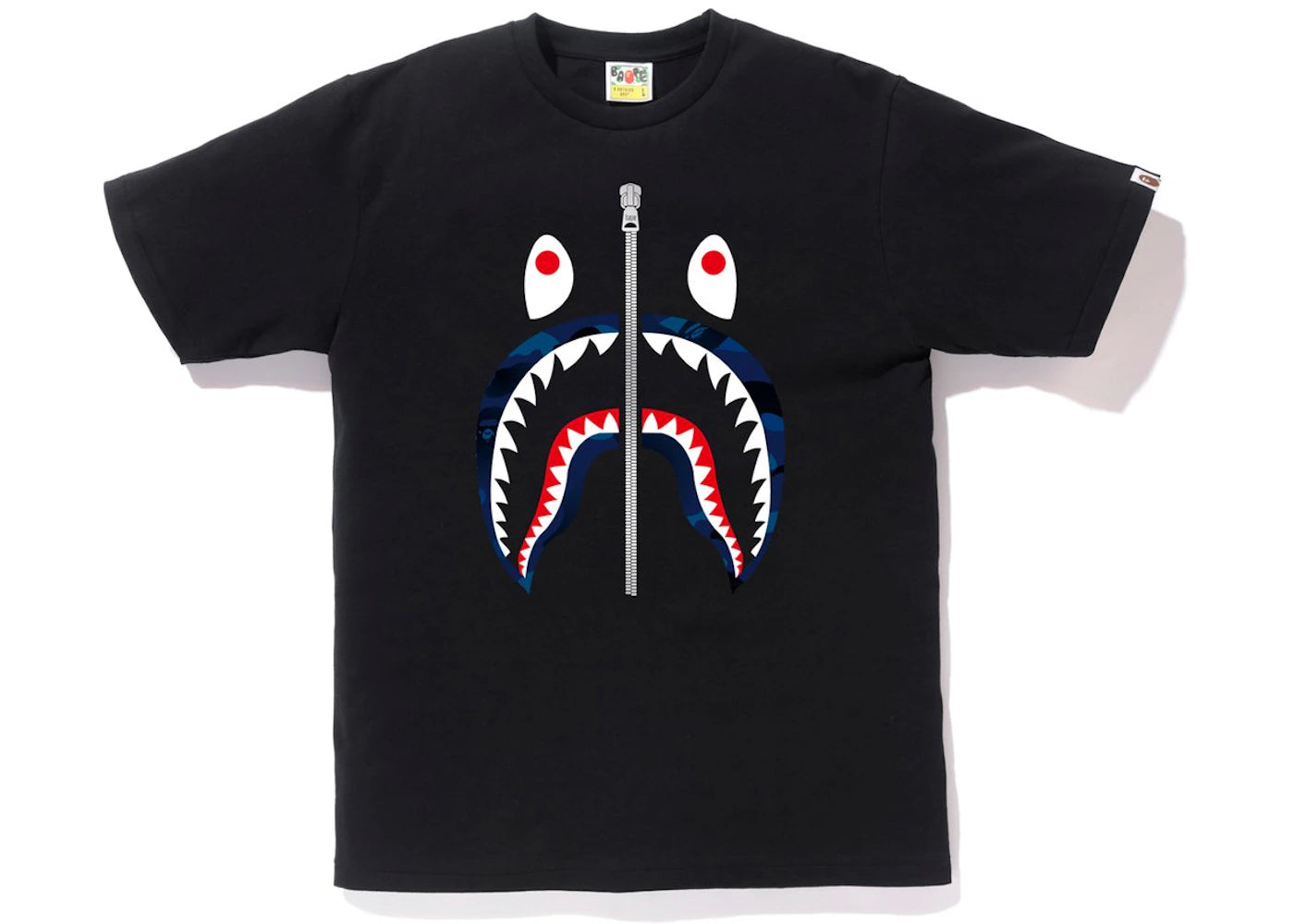 BAPE Gradation Camo Shark Tee Black/Navy