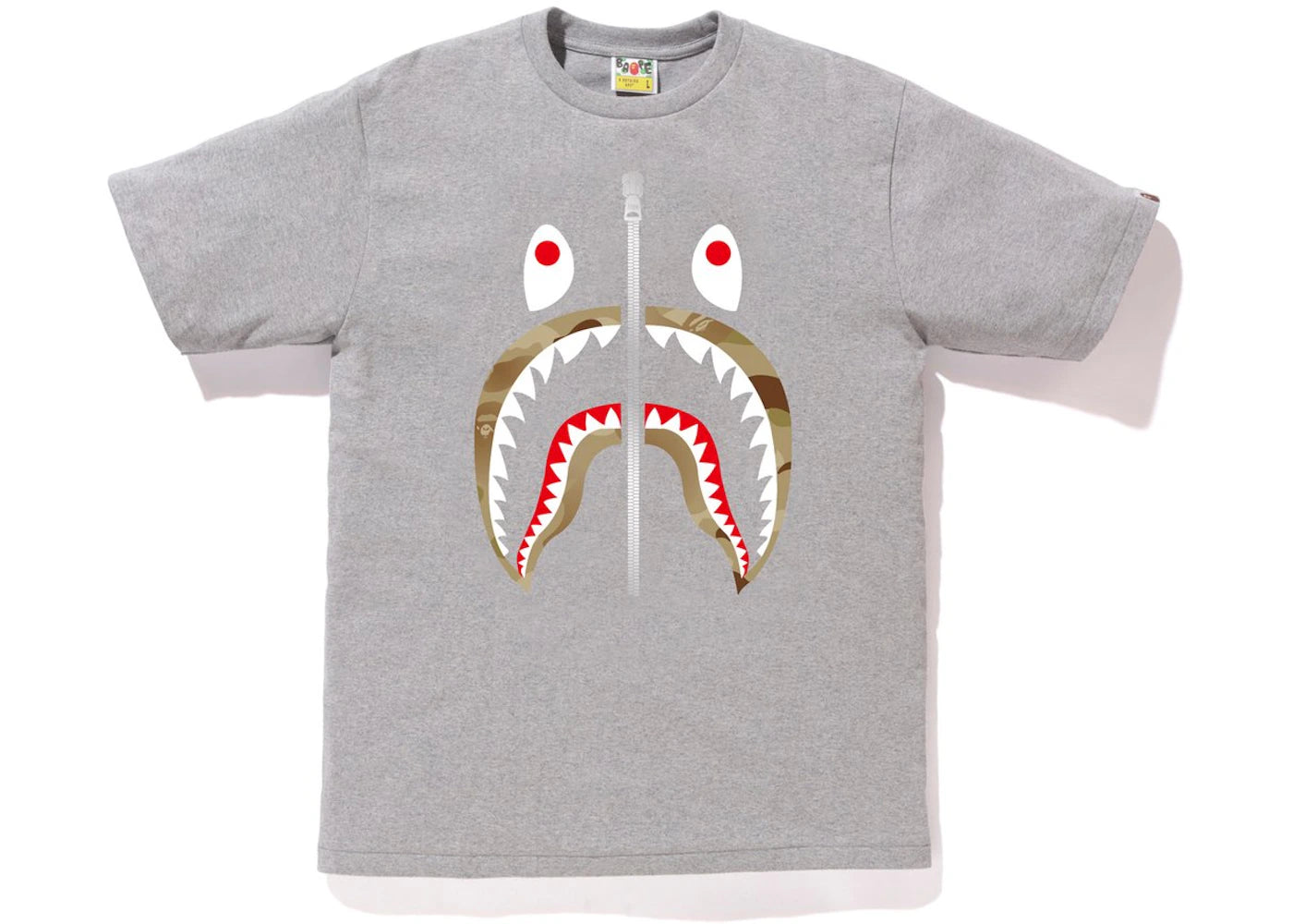 BAPE Gradation Camo Shark Tee Gray/Beige