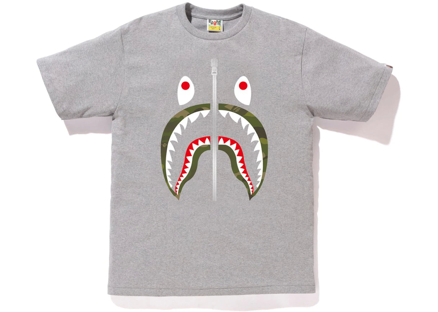 BAPE Gradation Camo Shark Tee Gray/Olvedrab