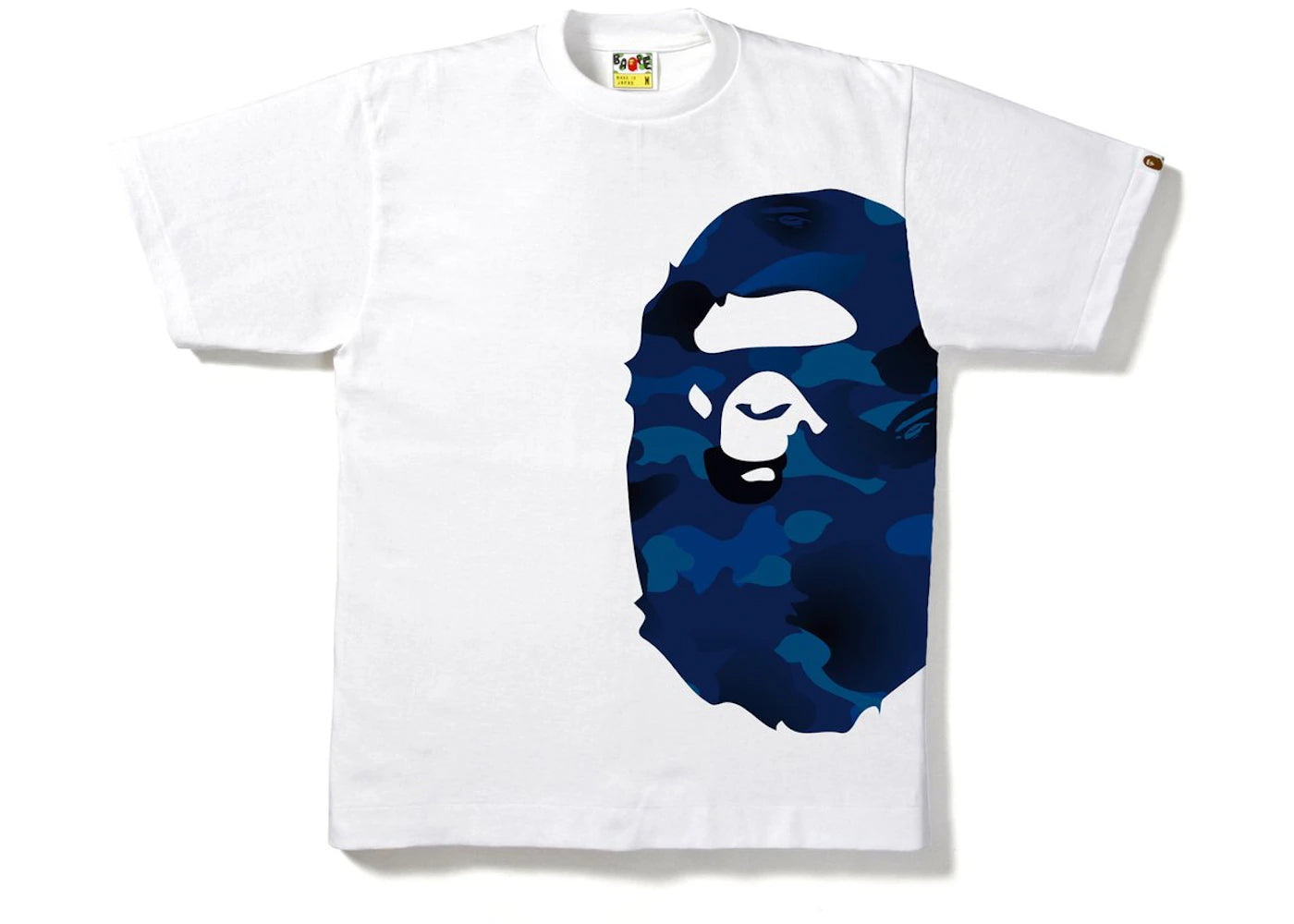 BAPE Gradation Camo Side Big Ape Head Tee Tee White/Blue