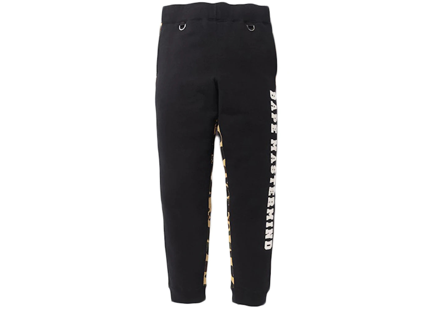 BAPE X Mastermind Japan Half 1st Camo Skull Sweatpants Black/Yellow