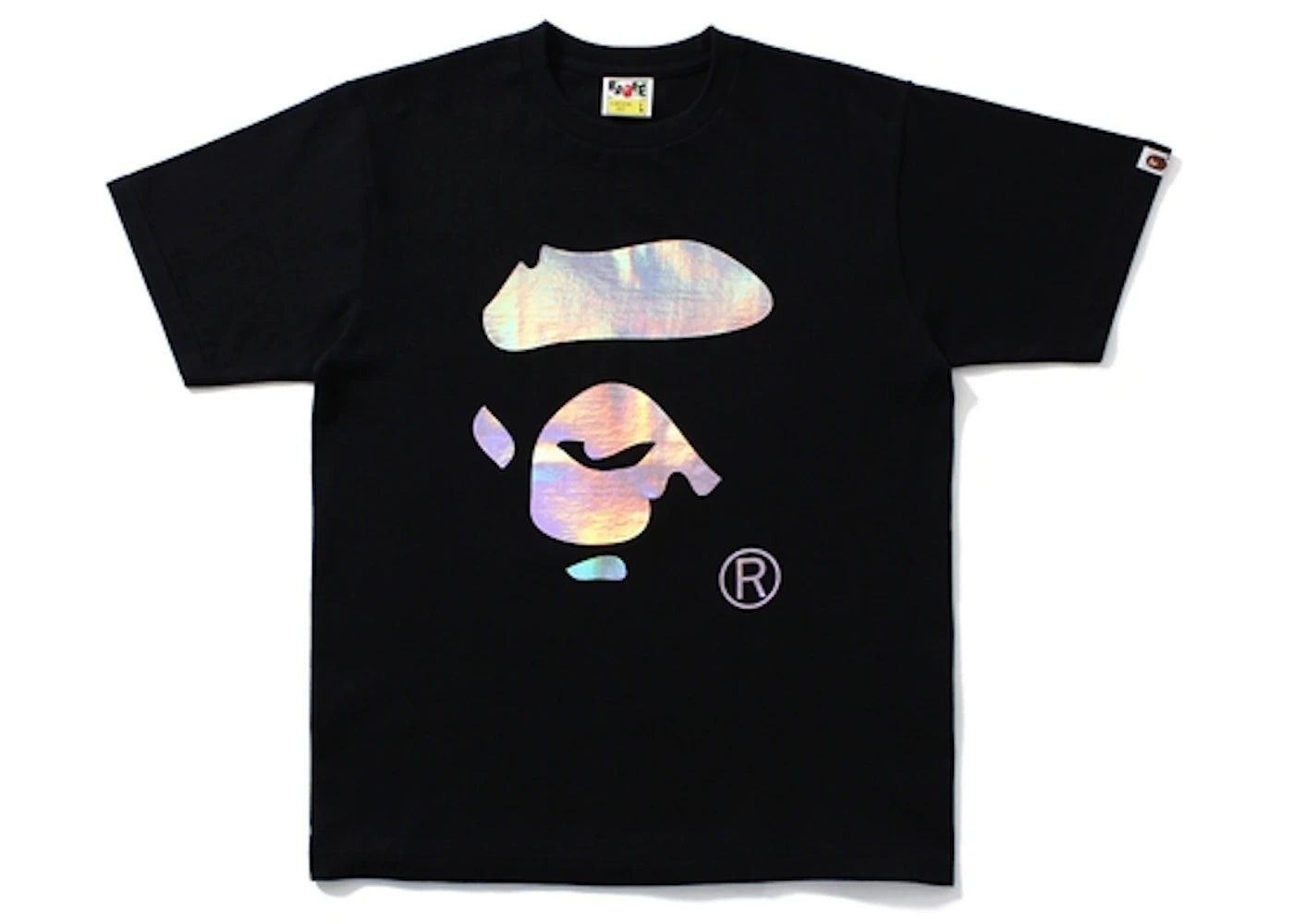 BAPE Hologram Ape Face Tee Black