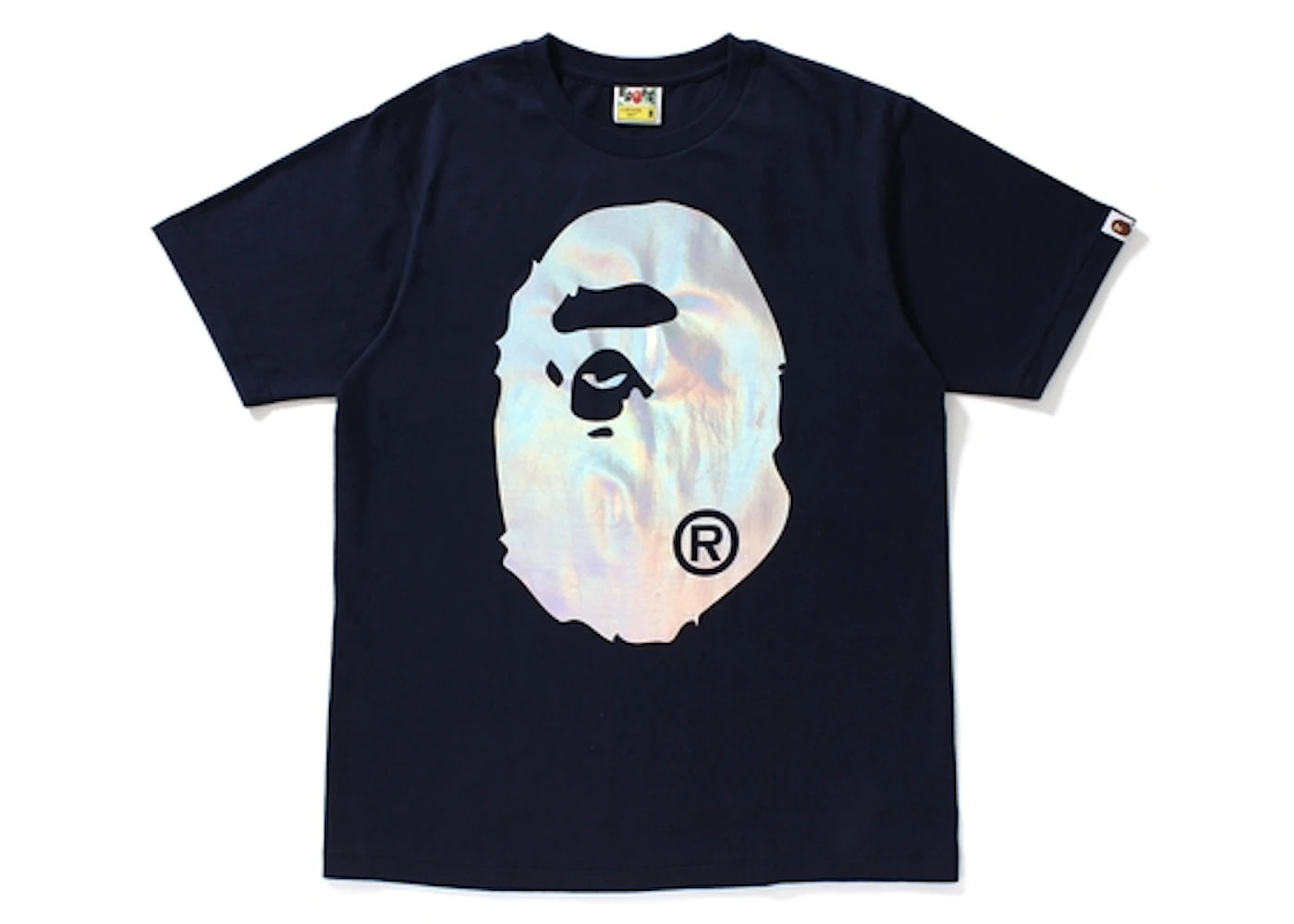 BAPE Hologram Big Ape Head Tee Navy