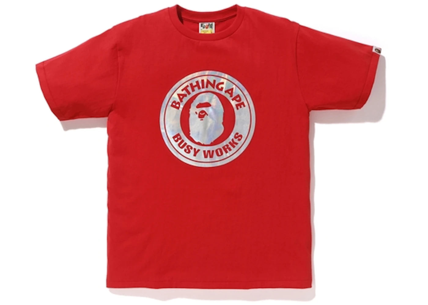 BAPE Hologram Busy Works Tee Red