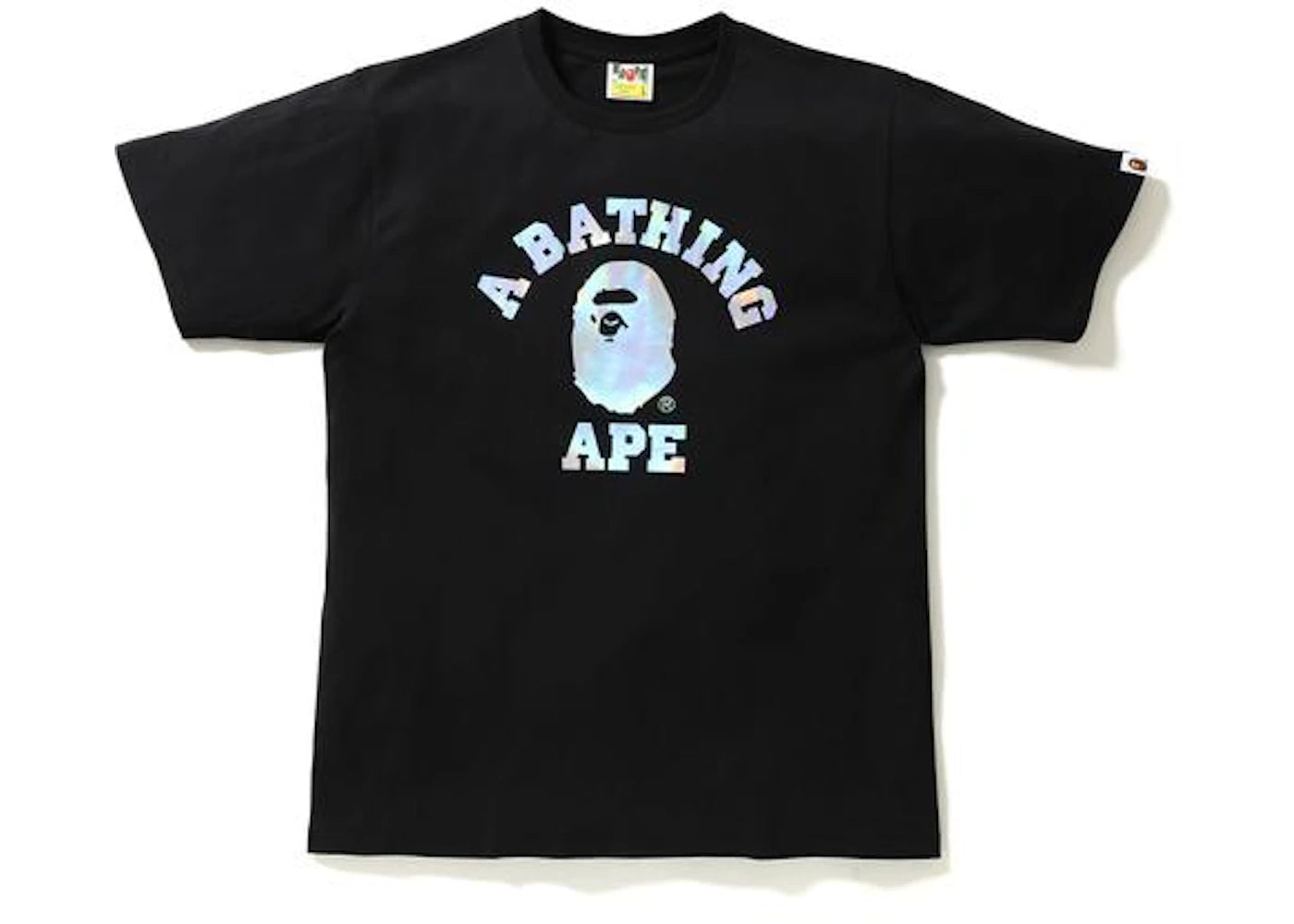 BAPE Hologram College Tee Black