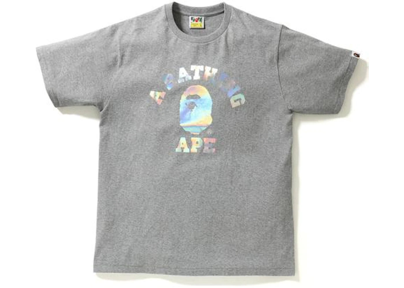 BAPE Hologram College Tee Gray